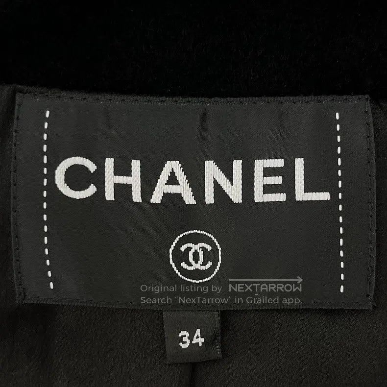 Chanel Chanel 22B black shiny velvet woven tweed jacket Size XXS / US 00 / IT 34 - 6 Thumbnail