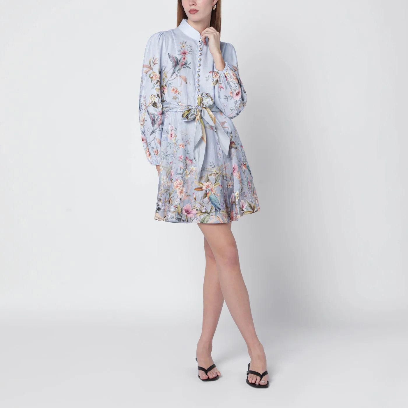 Zimmermann o1d2blof0526 Midi Dress in Light Blue Size L / US 10 / IT 46 - 2 Thumbnail