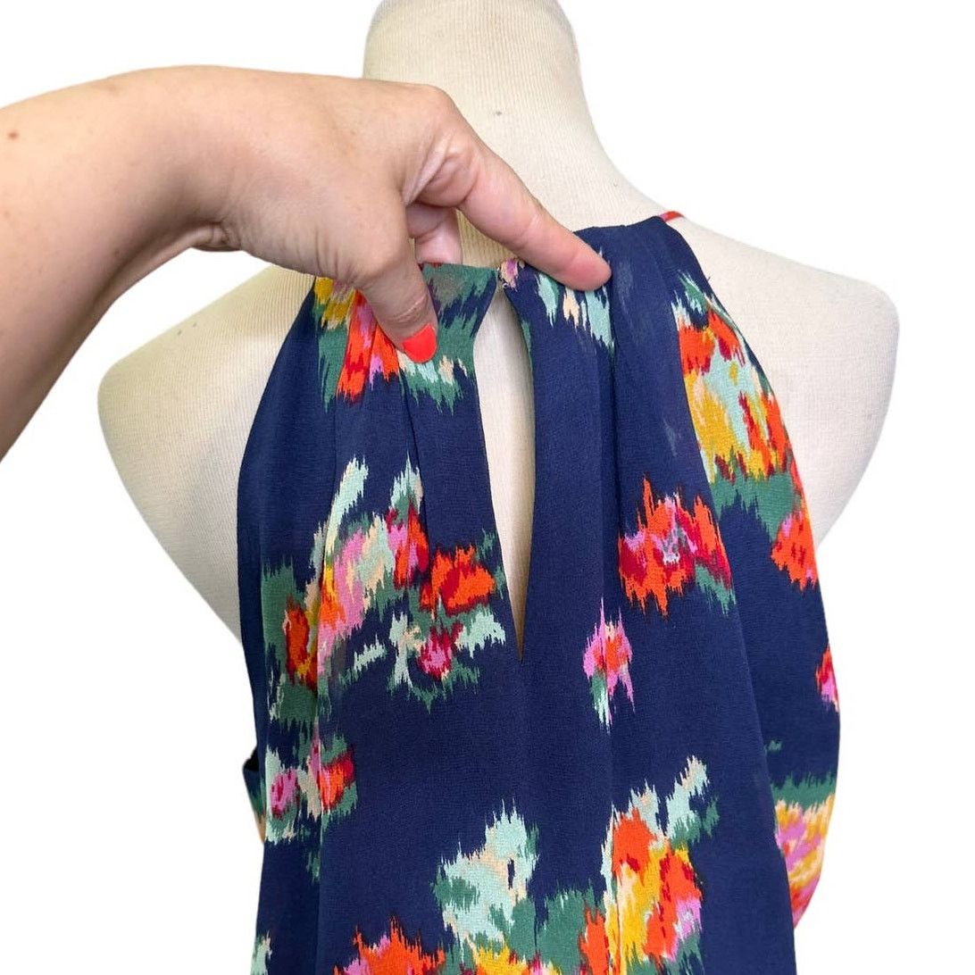 Joie Joie Makana blue floral lined dress size Large Size L / US 10 / IT 46 - 9 Thumbnail