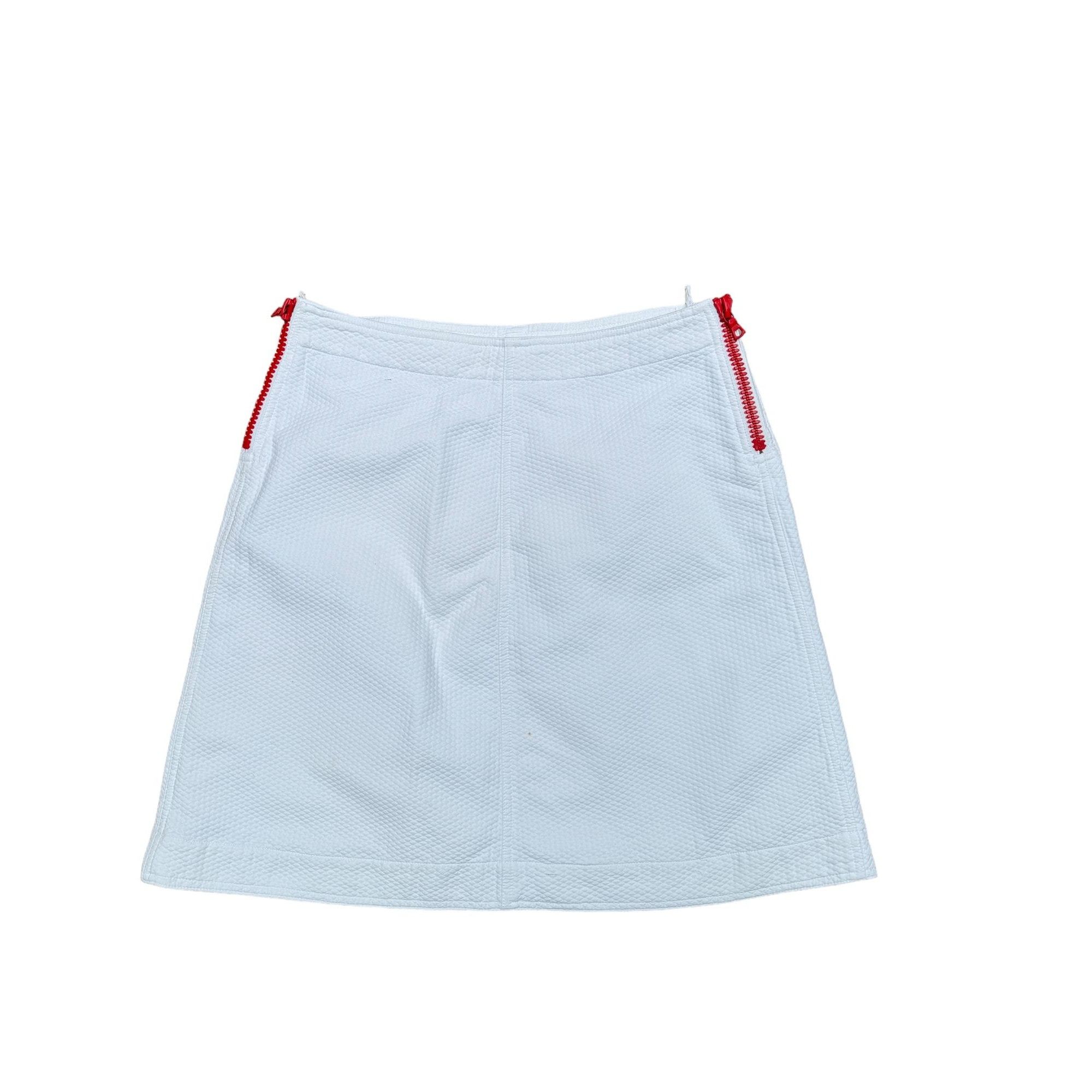 Courreges Vintage White Cotton Skirt Size 28" / US 6 / IT 42 - 3 Thumbnail