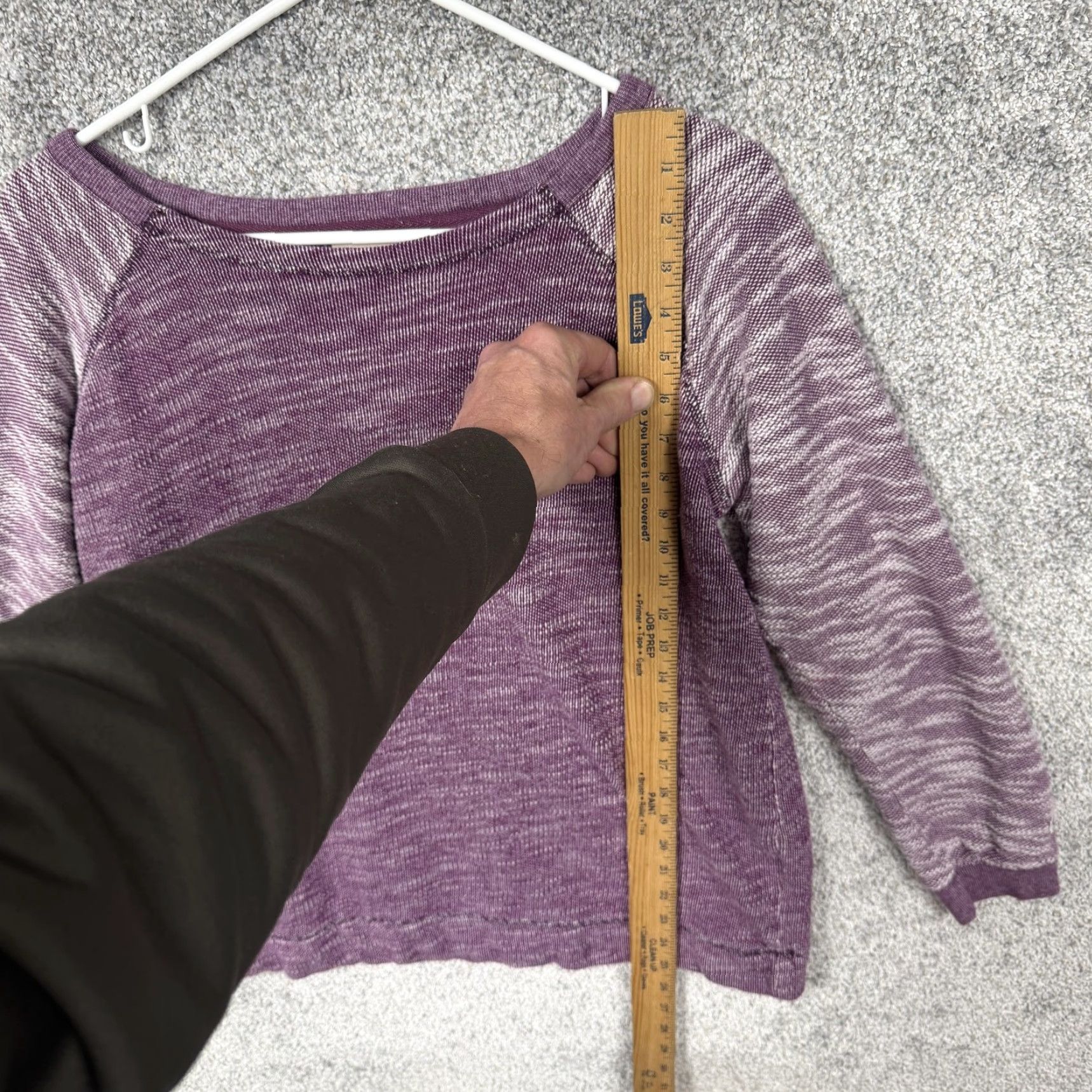 Champion Champion Sweater Womens L Purple Raglan Sleeve Knit Marled Lightweight Casual Athleticwear Size L / US 10 / IT 46 - 2 Thumbnail