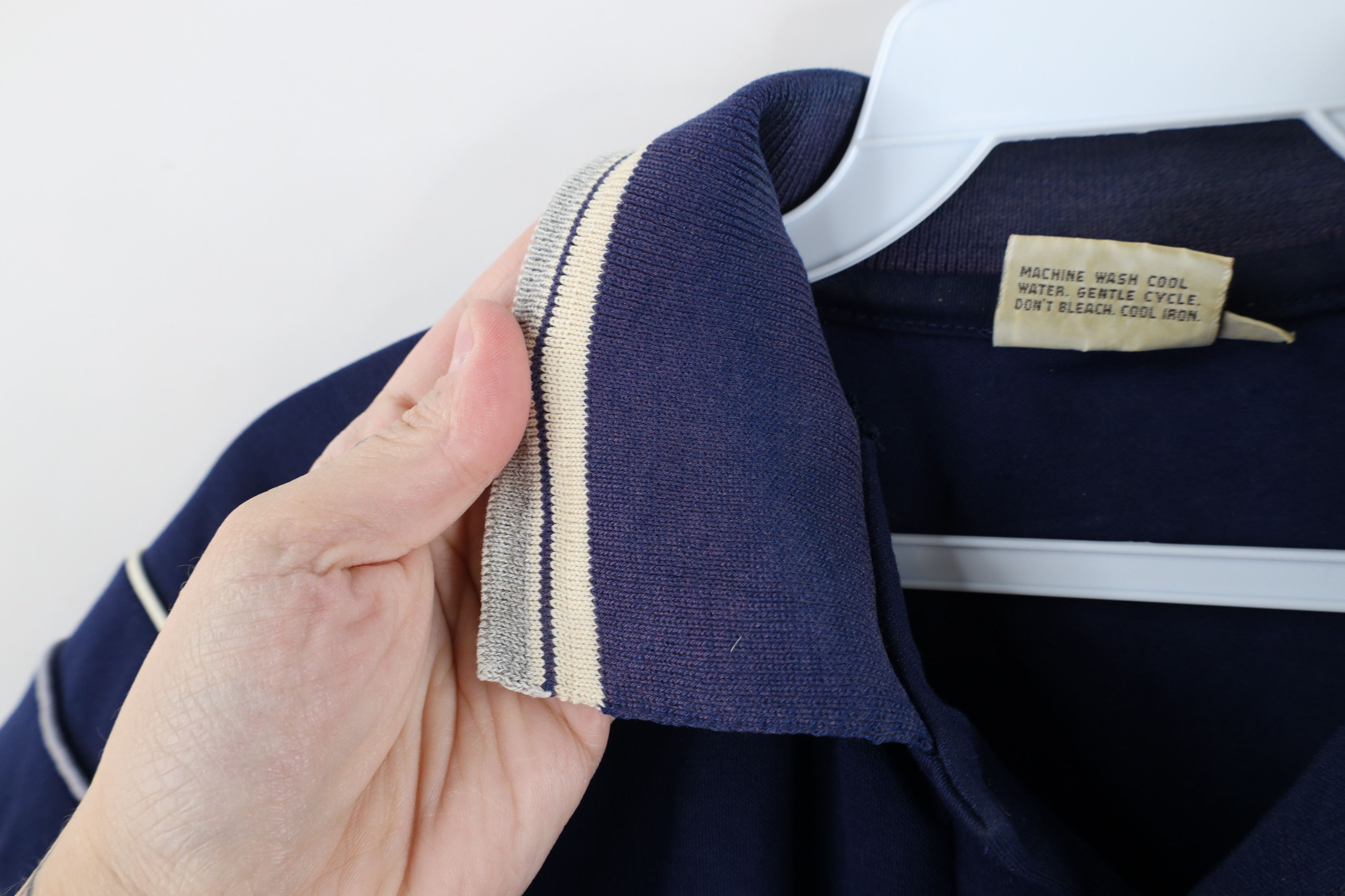 Vintage Vintage 70s Streetwear Striped Knit Collared Polo Shirt USA Size US M / EU 48-50 / 2 - 8 Thumbnail