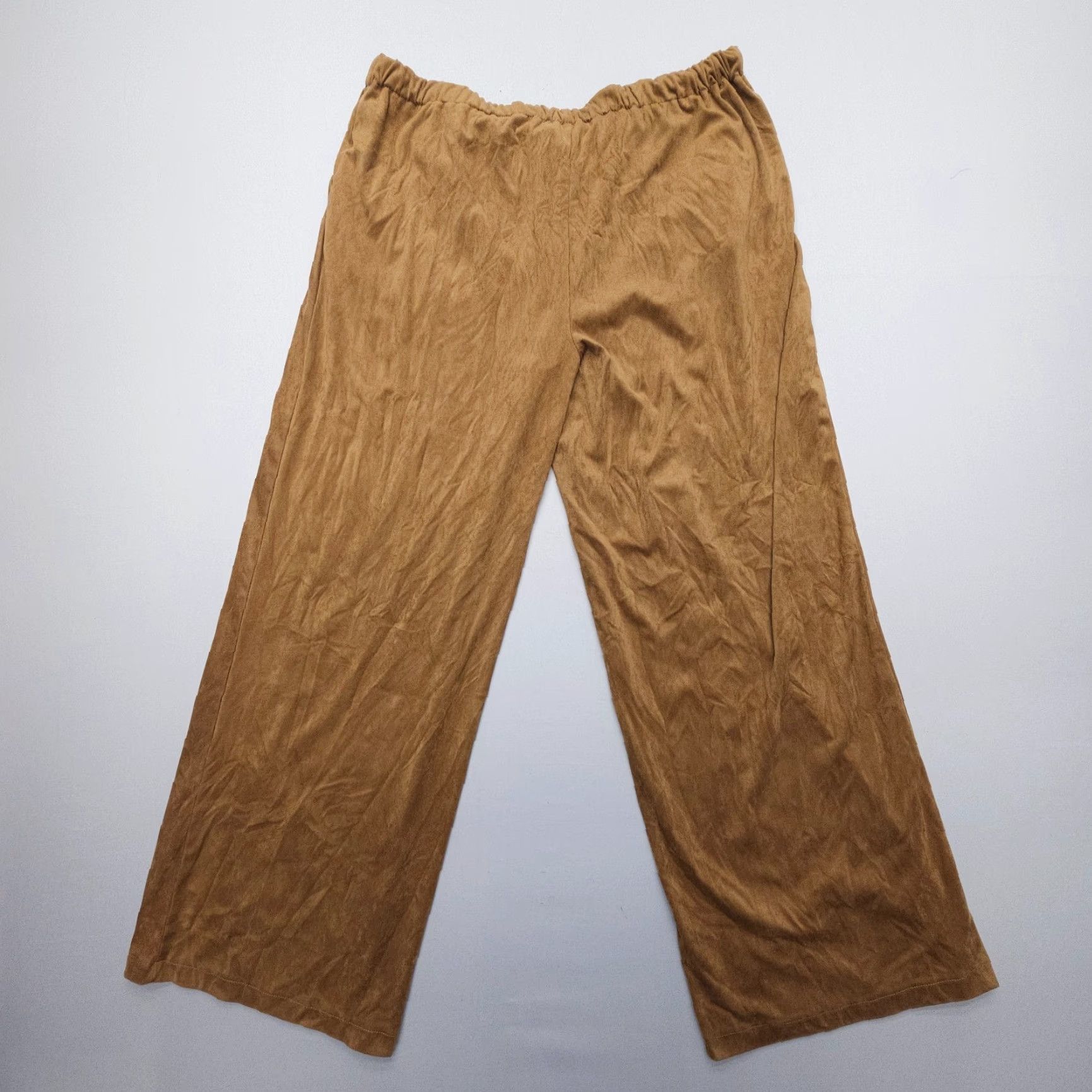 Velvet Autres Filles Pant pants Wide Leg Mid Rise Pull On Velvet Brown One Size OS 33 x 28" City Vintage No Size 42" / US 20 - 2 Thumbnail