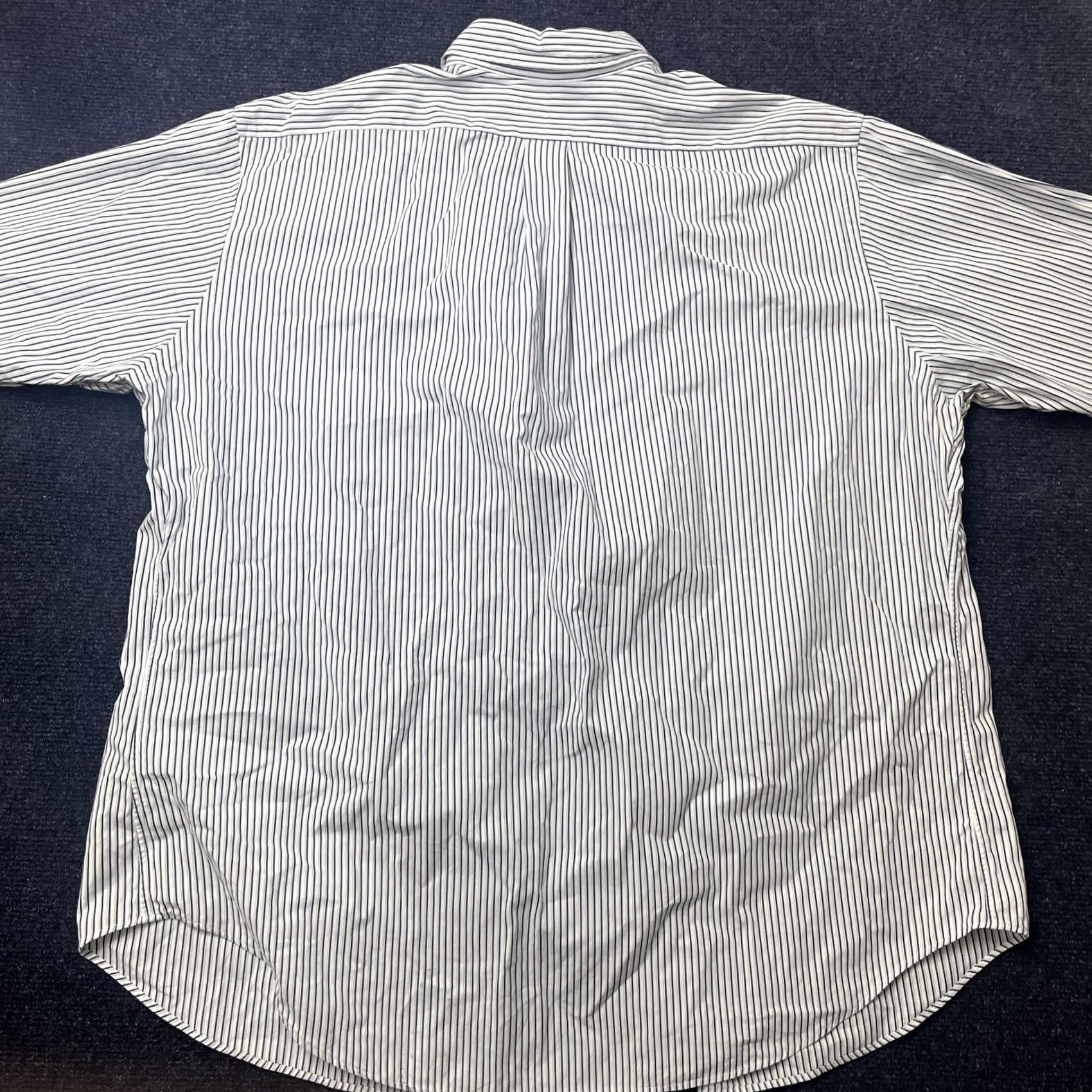 Ralph Lauren Ralph Lauren Dress Shirt Mens XL Blue Stripe Long Sleeve Button Down Classic Fit Shirt Size 46R - 5 Thumbnail