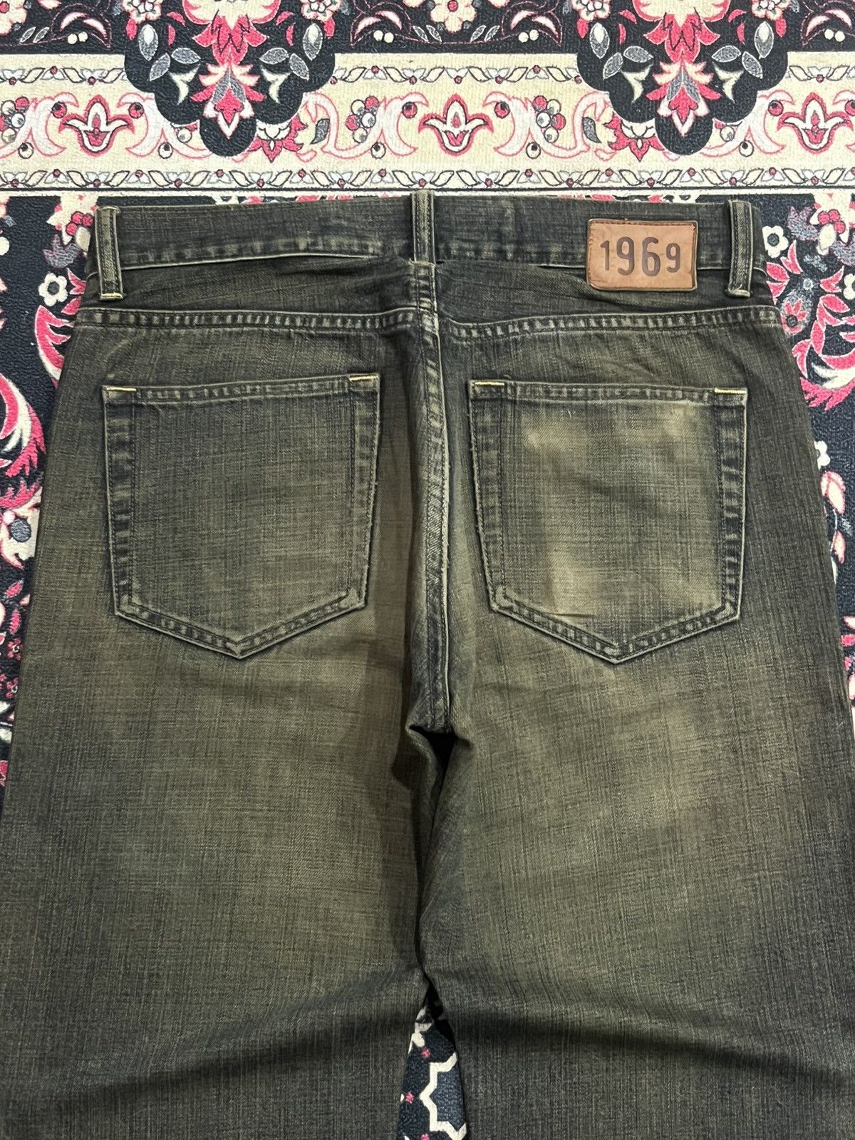 GOSTAR DE FUGA Vintage 1969 Gap Mud Washed Slim Boot Fit Buttonfly Jeans Size US 29 - 9 Thumbnail