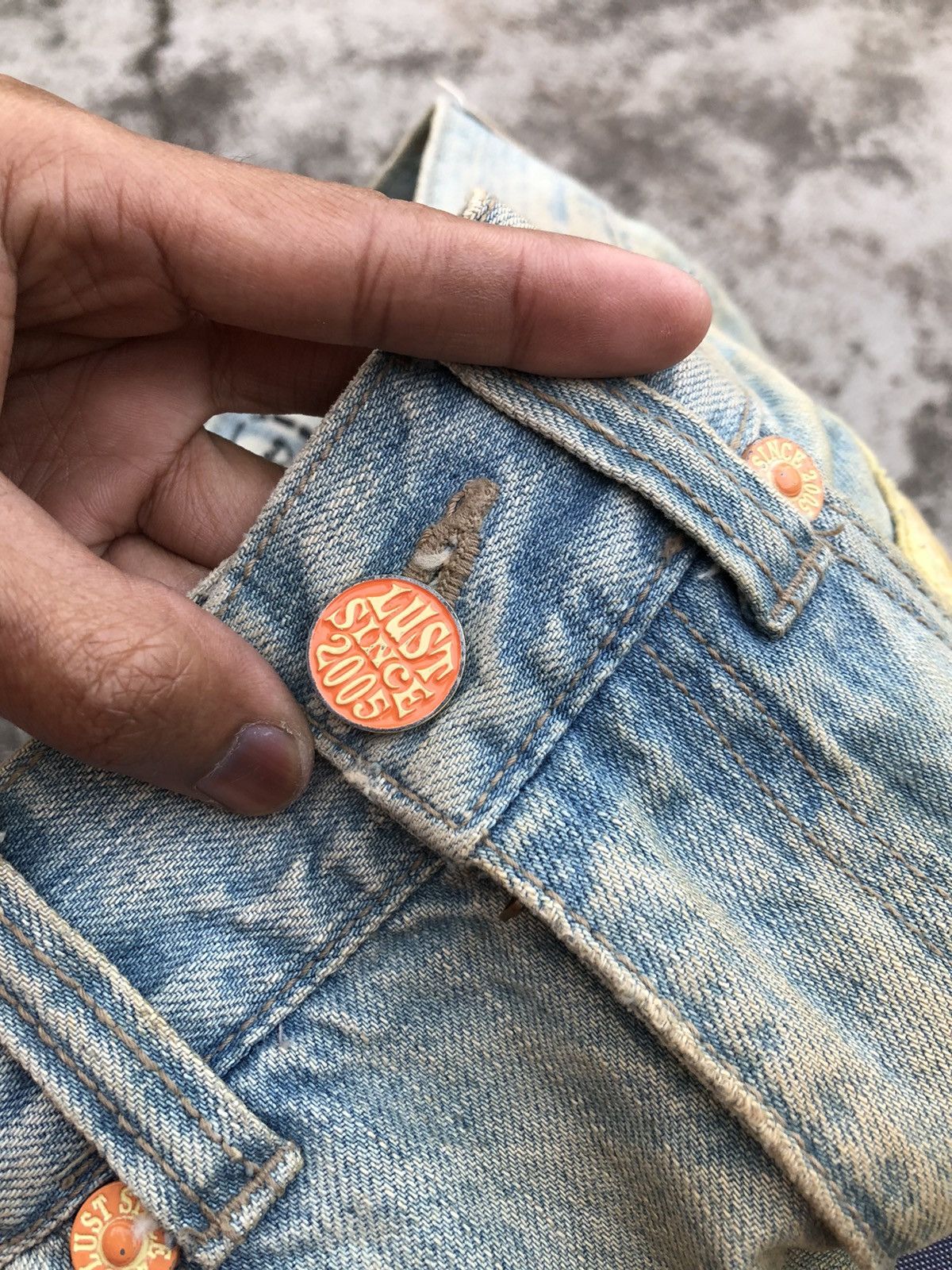 Japanese Brand RUSTY RIPPED DISTRESSED DENIM BY LUST Size US 31 - 2 Thumbnail
