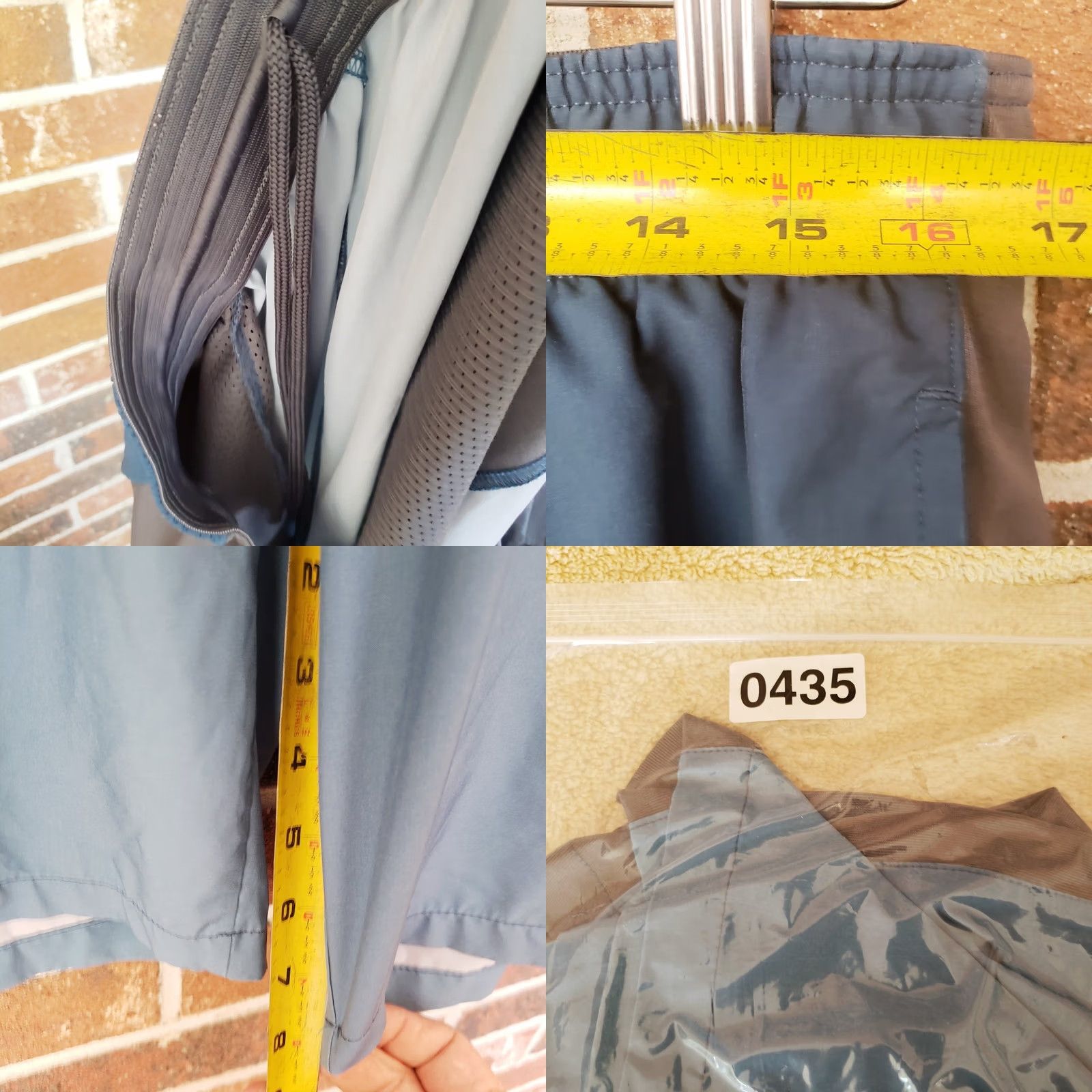 Vintage MTA Sport Shorts Mens XL Blue Athletic Gray Pockets Drawstring Polyester Stretch Size US 36 / EU 52 - 10 Thumbnail