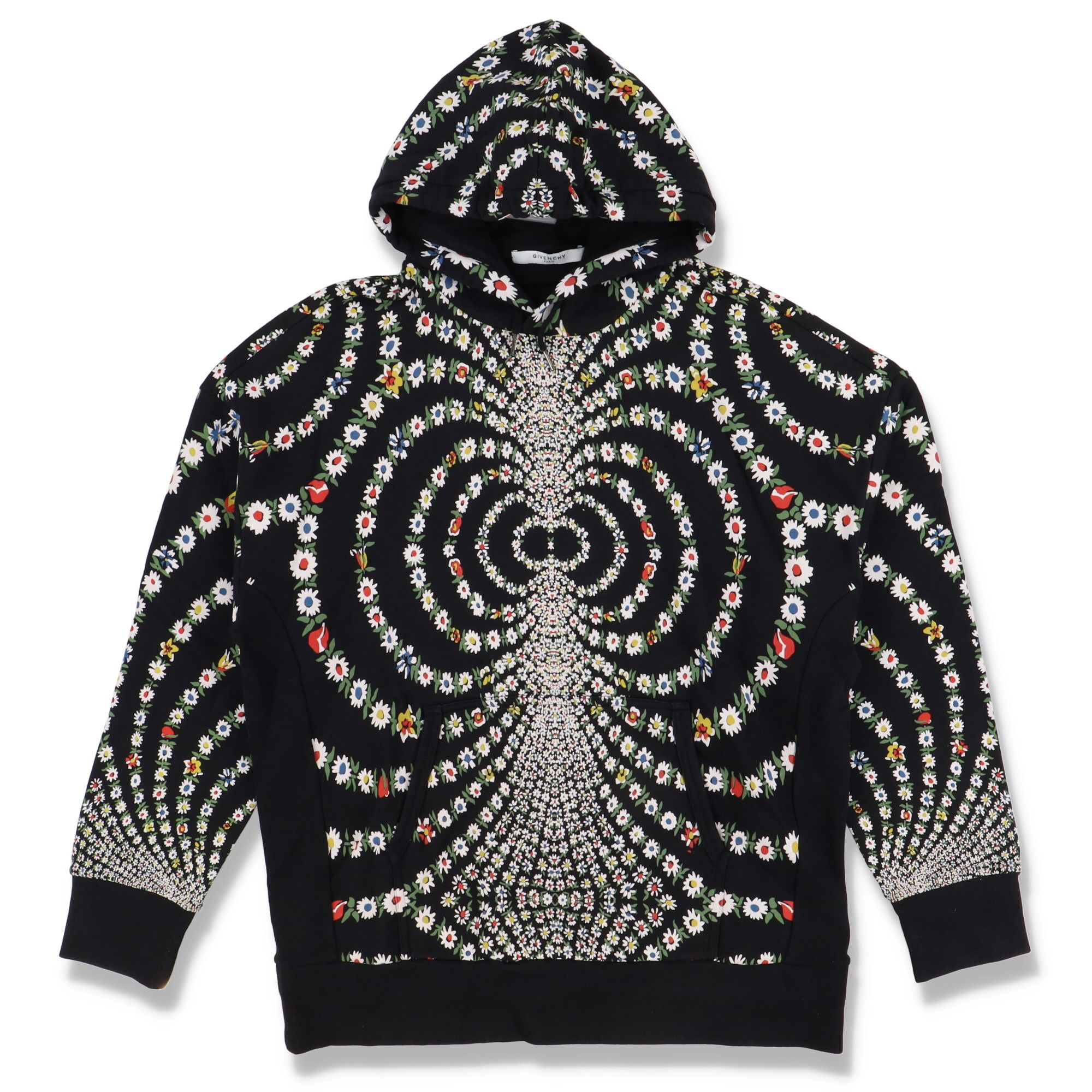 Givenchy Black Mirrored Daisy Print Hoodie Size US XXL / EU 58 / 5 - 1 Thumbnail