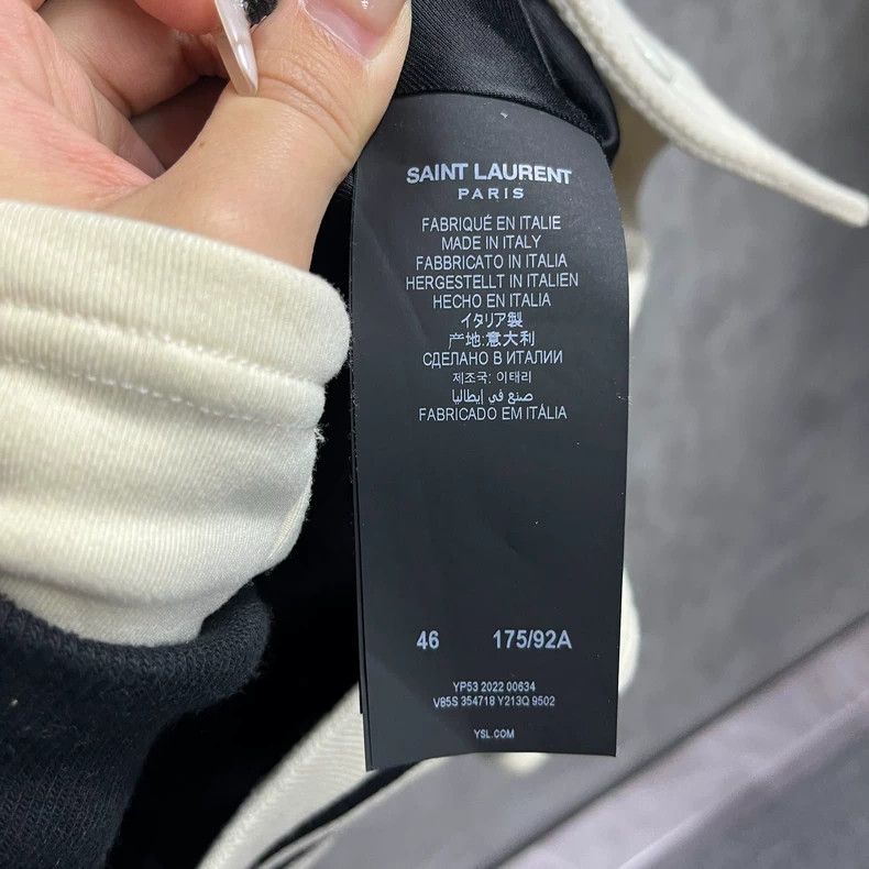 Yves Saint Laurent Saint Laruent White striped single breasted casual long sle Size US S / EU 44-46 / 1 - 4 Thumbnail