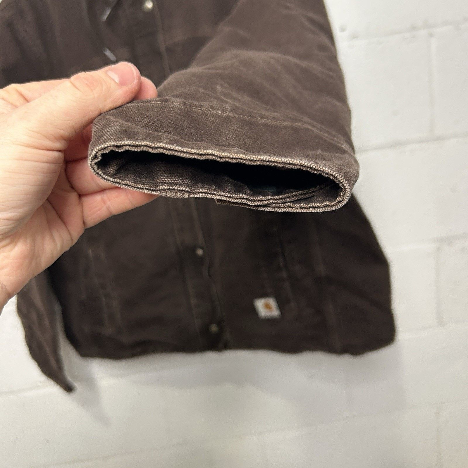 Carhartt Carhartt Sandstone Sherpa-Lined Berkley Jacket “Dark Brown” Size XL / US 12-14 / IT 48-50 - 3 Thumbnail