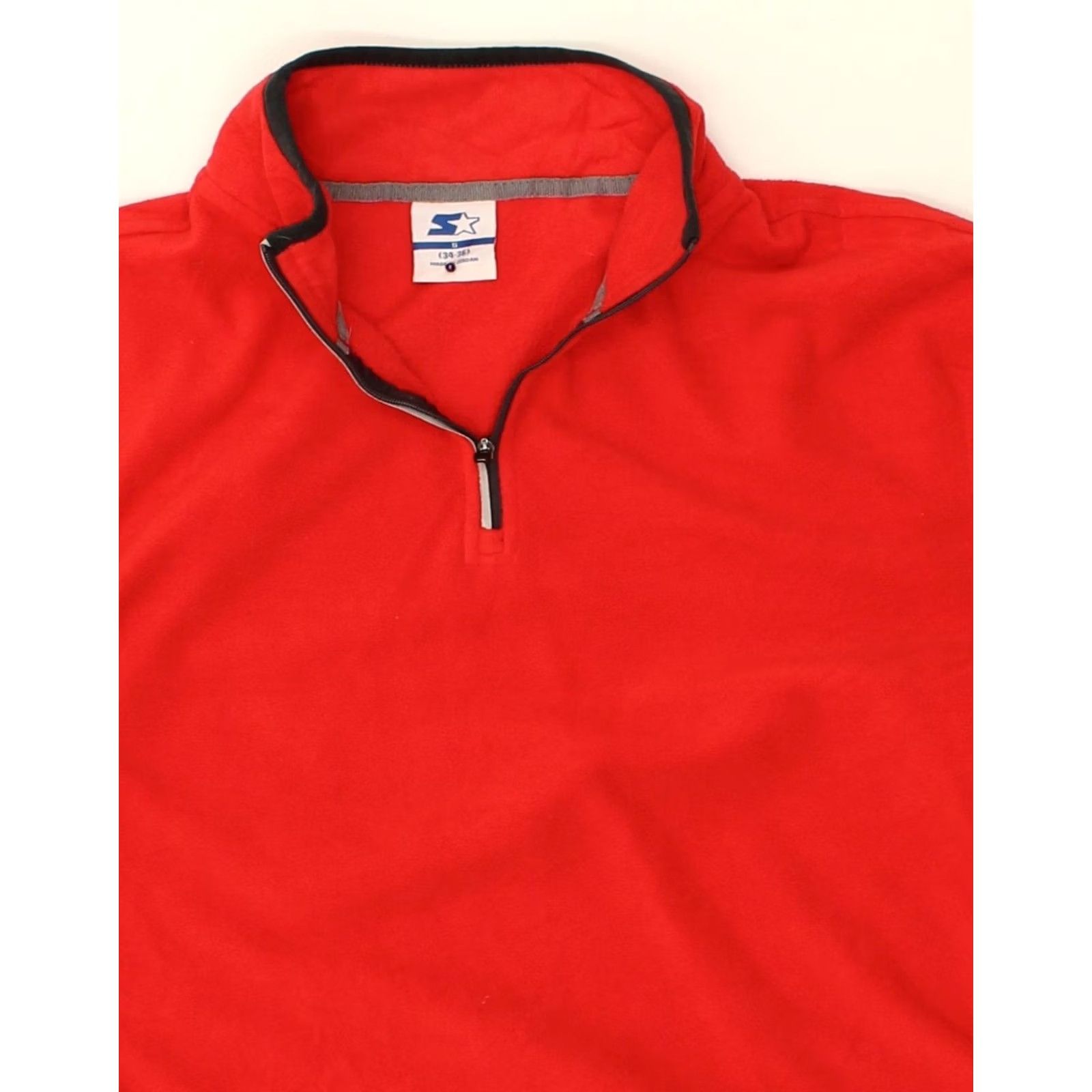 Starter STARTER Mens Zip Neck Top Long Sleeve Red Small Polyester Size US S / EU 44-46 / 1 - 3 Thumbnail