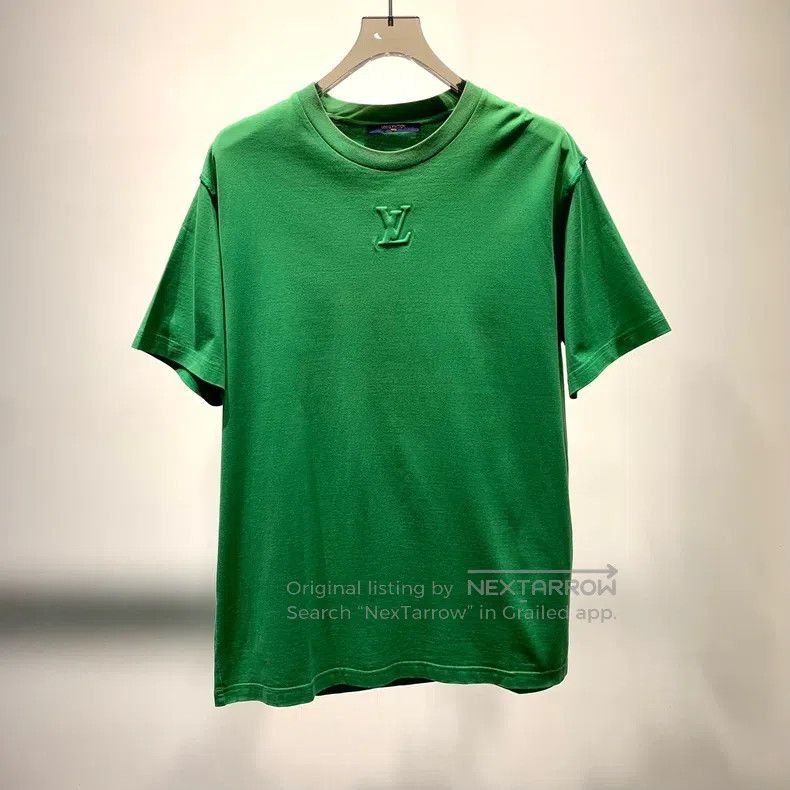Louis Vuitton Louis Vuitton Green chest embossed logo short sleeve Size US XL / EU 56 / 4 - 1 Thumbnail