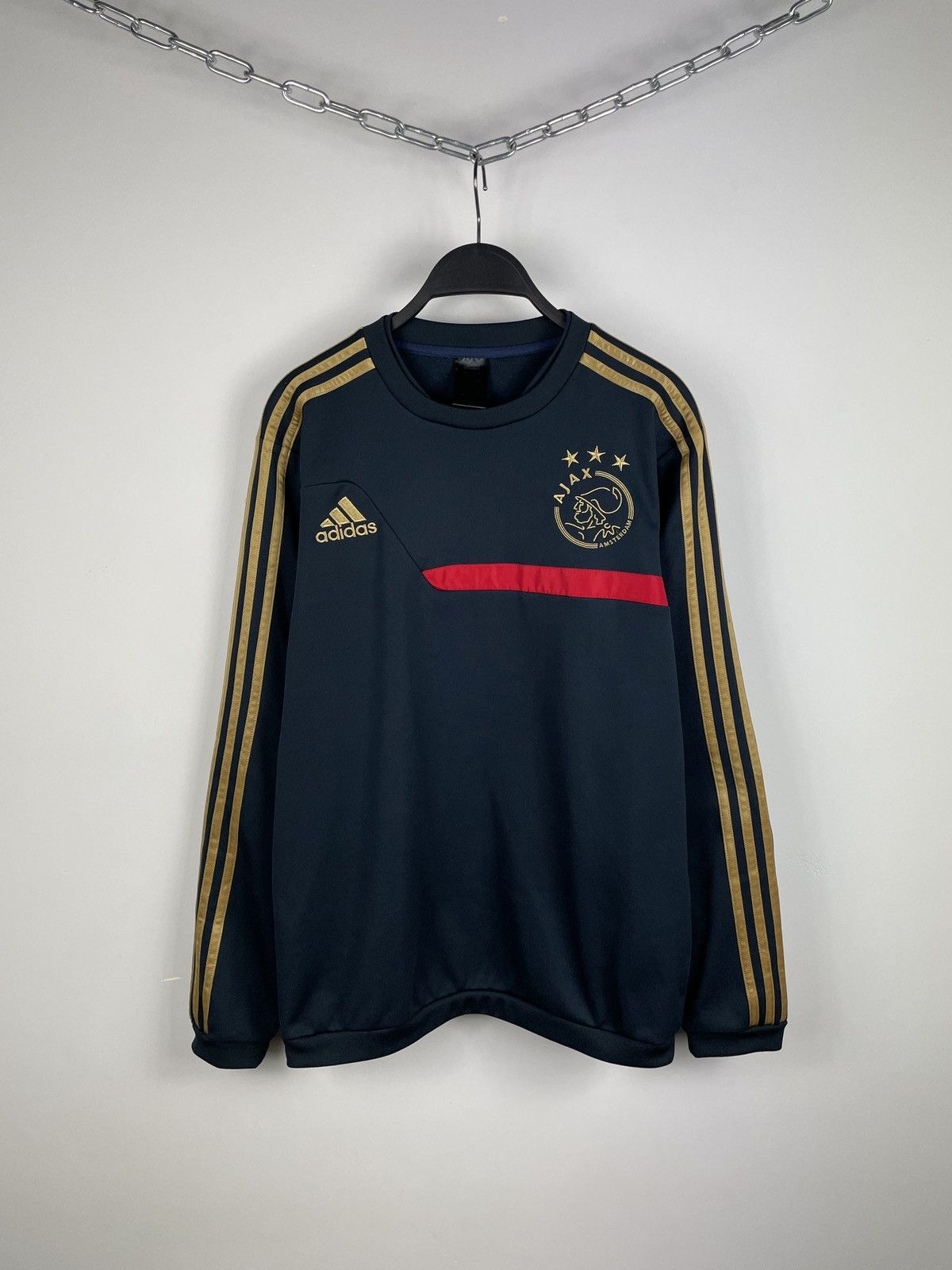 Adidas × Vintage Vintage Adidas Ajax Amsterdam Football Sweatshirt Size US S / EU 44-46 / 1 - 1 Thumbnail