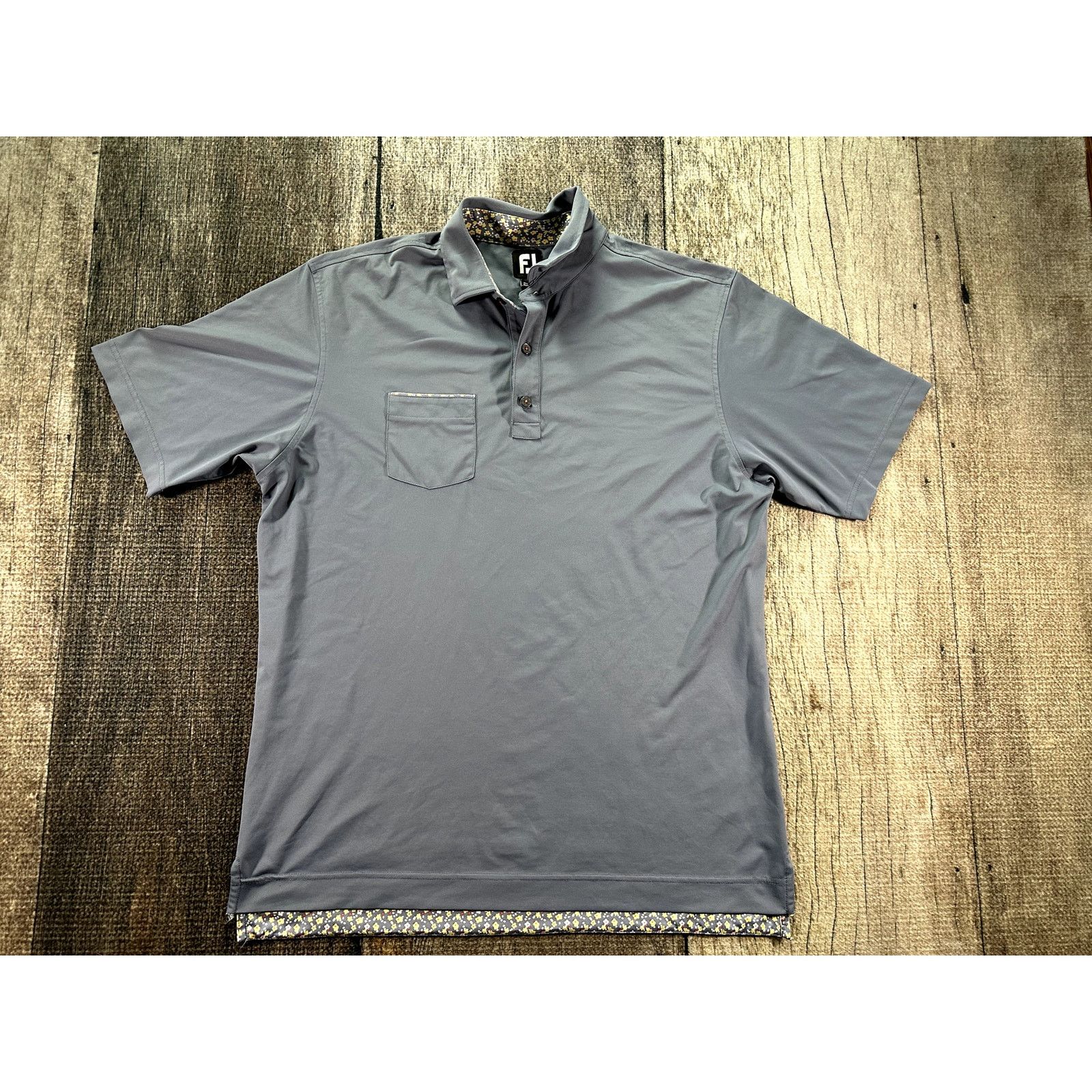 Footjoy Footjoy Golf Polo Mens Blue Floral Short Sleeve Shirt Large Size US L / EU 52-54 / 3 - 1 Thumbnail