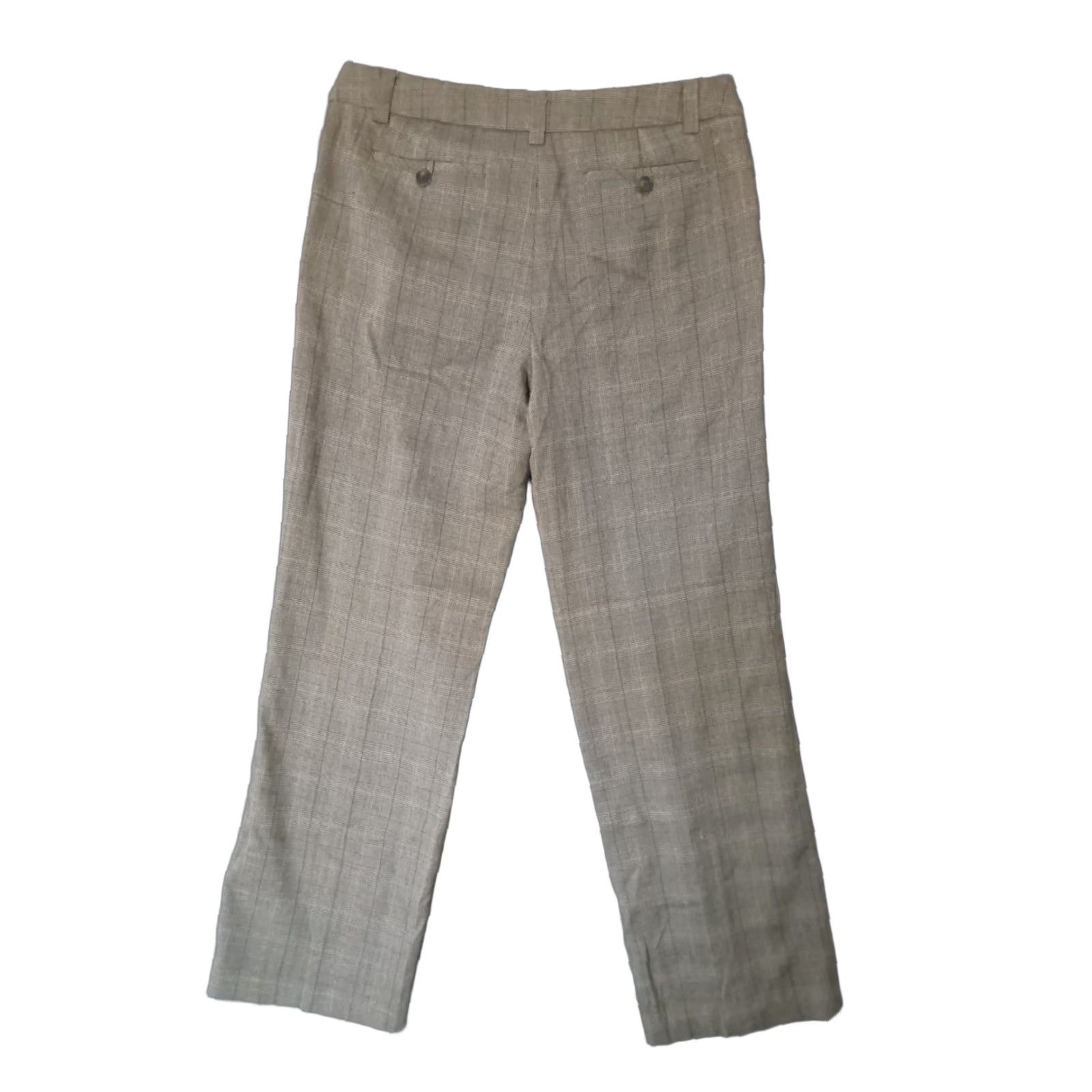 Vintage Dalia COLLECTION Women's Plaid Brown Design Dress Pants Size 10 Size 32" / US 10 / IT 46 - 1 Thumbnail
