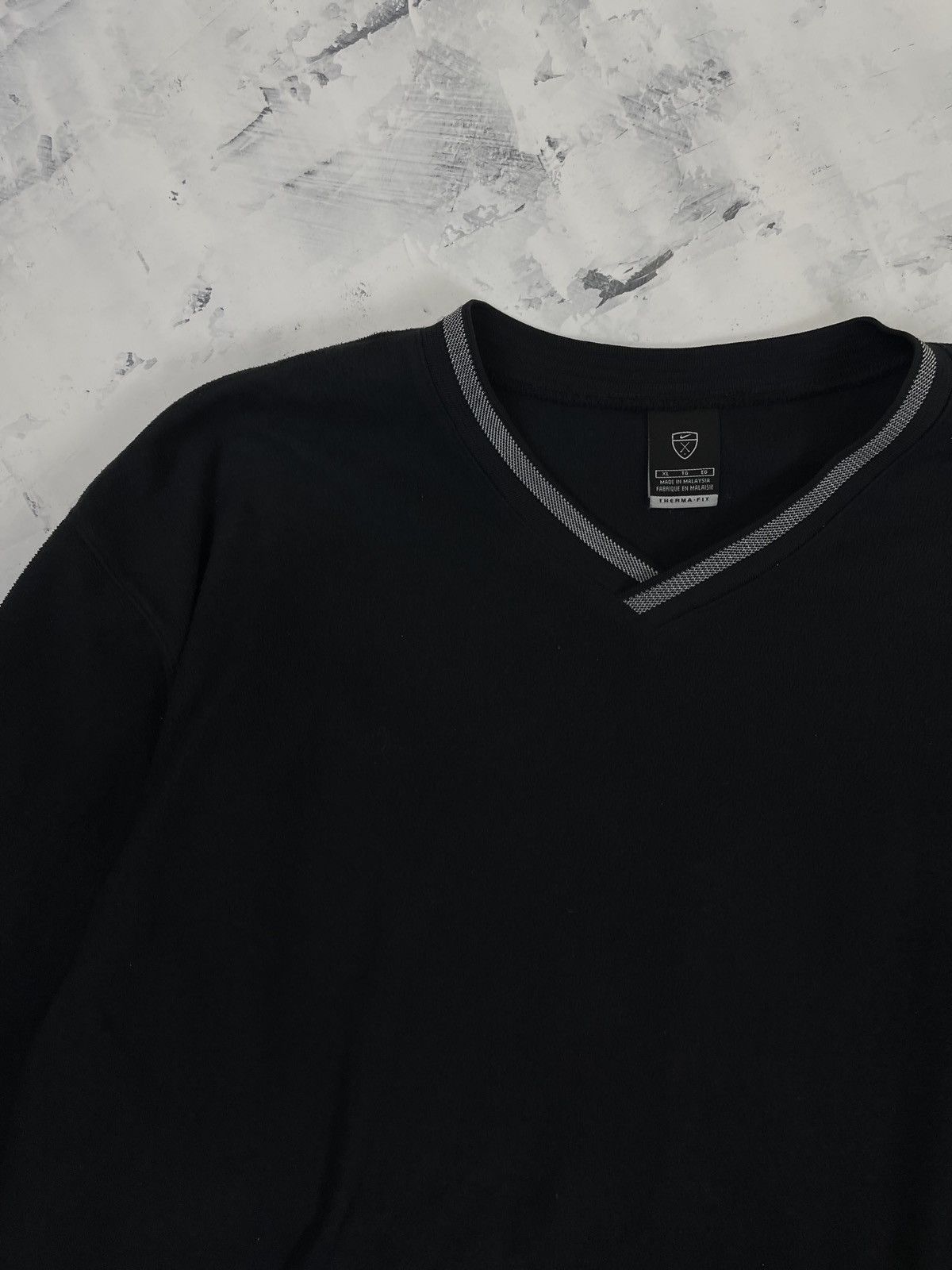 Nike × Vintage Nike Fleece Black Baggy Sweatshirt Size US XL / EU 56 / 4 - 5 Thumbnail
