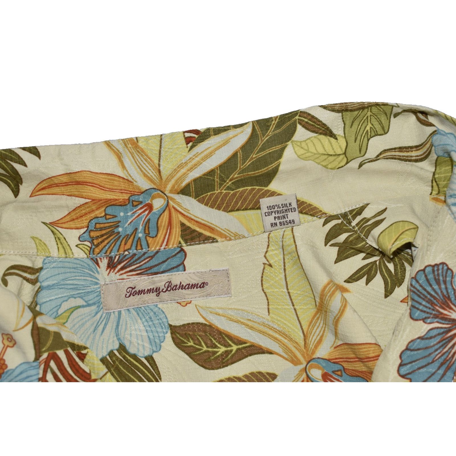 Tommy Bahama NEW TOMMY BAHAMA 100% Silk Hawaiian Short Sleeve Shirt Sz L Size US L / EU 52-54 / 3 - 5 Thumbnail