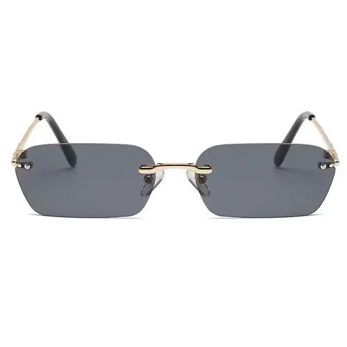 Designer × Electric Visual Rimless Square Vintage Design Transparent Lens Sunglasses Size ONE SIZE - 2 Thumbnail