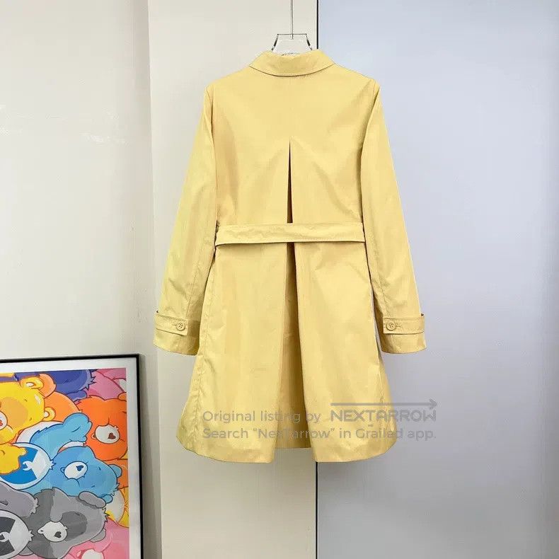 Max Mara Max Mara Yellow belted windbreaker Size S / US 4 / IT 40 - 2 Thumbnail