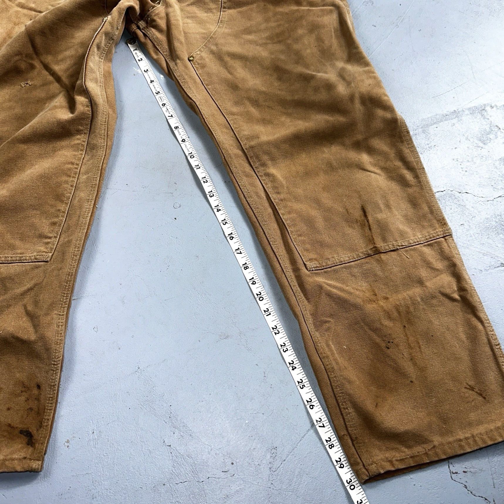 Carhartt VINTAGE Carhartt Pants Carpenter 42x32 Brown USA 1989 Double Knee 80s Cotton Regular Men Size US 42 / EU 58 - 4 Thumbnail