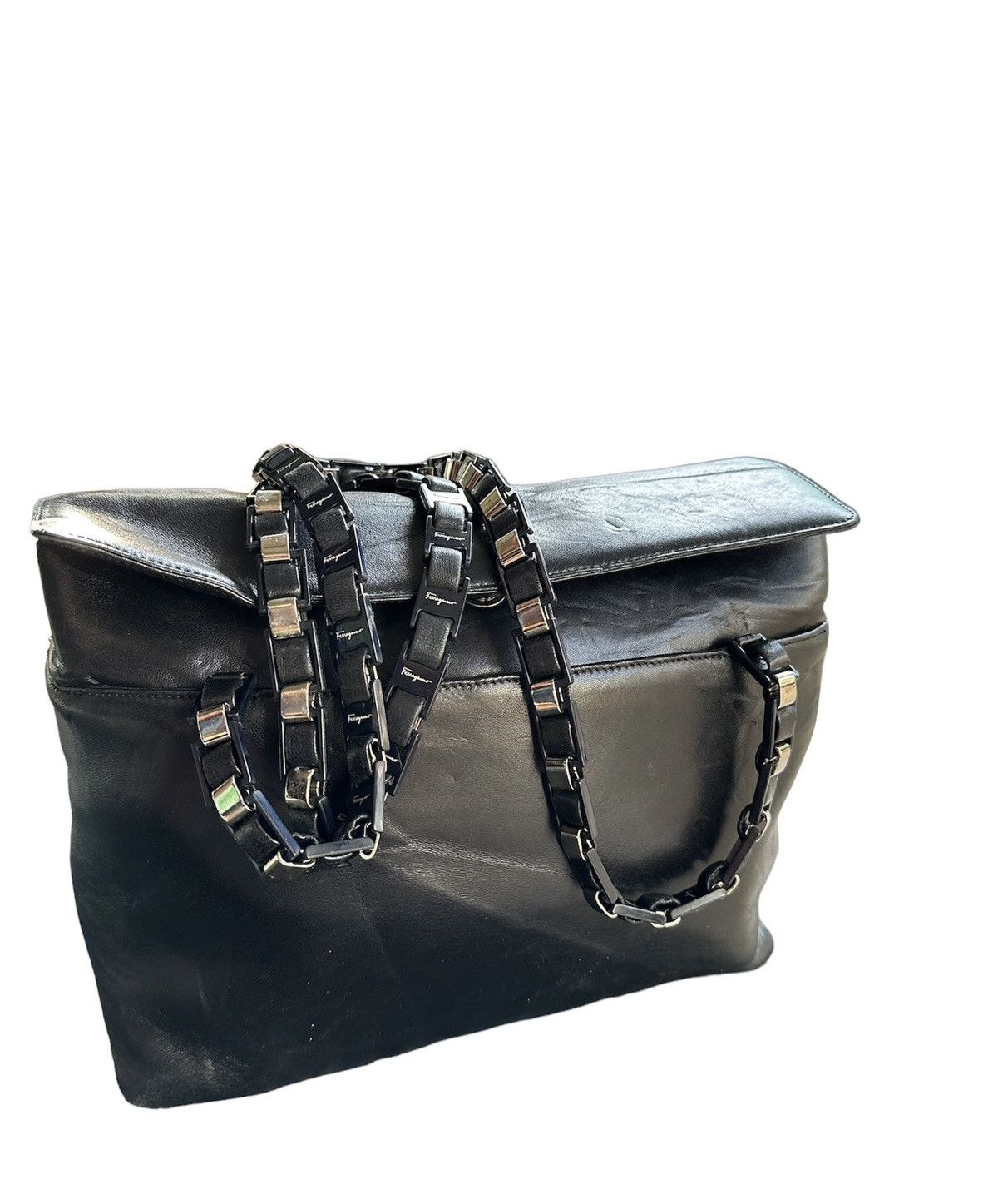 Salvatore Ferragamo Selvatore ferragamo black leather chain shoulder bag Size ONE SIZE - 1 Thumbnail