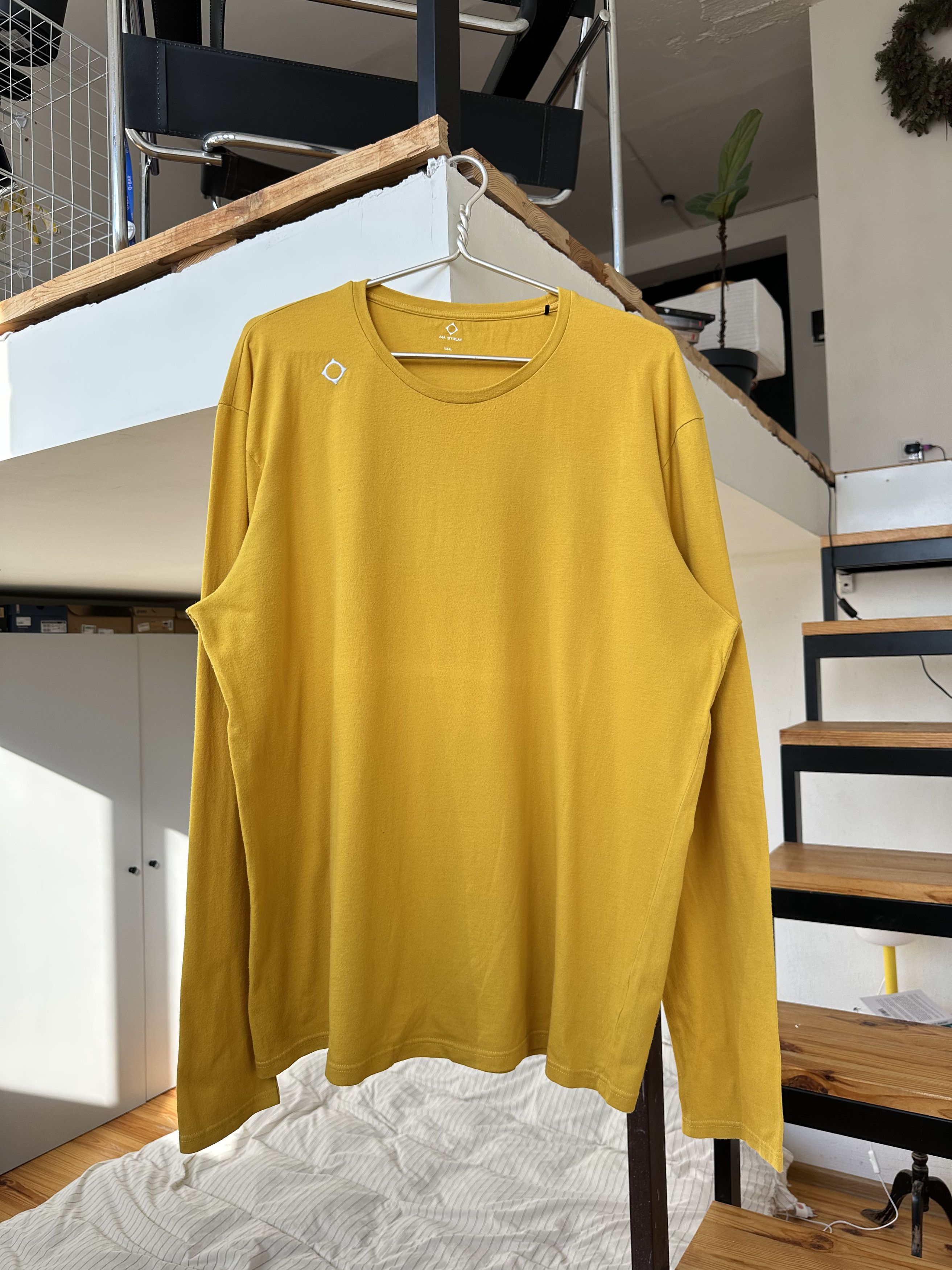 MA.STRUM Ma.Strum Yellow Long Sleeve T-Shirt XXL Size US XL / EU 56 / 4 - 7 Thumbnail