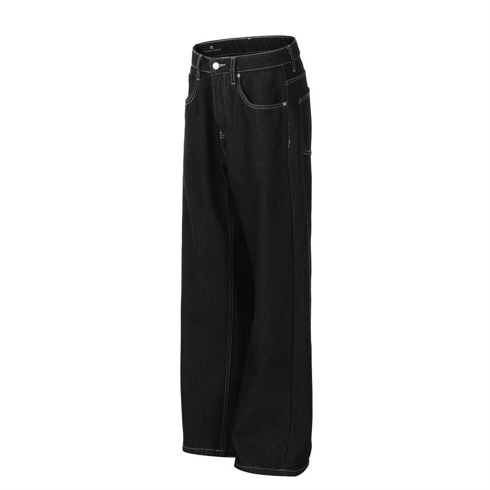 Japanese Brand × Jean Trendy loose simple solid color all-match straight jeans Size US 34 / EU 50 - 2 Thumbnail