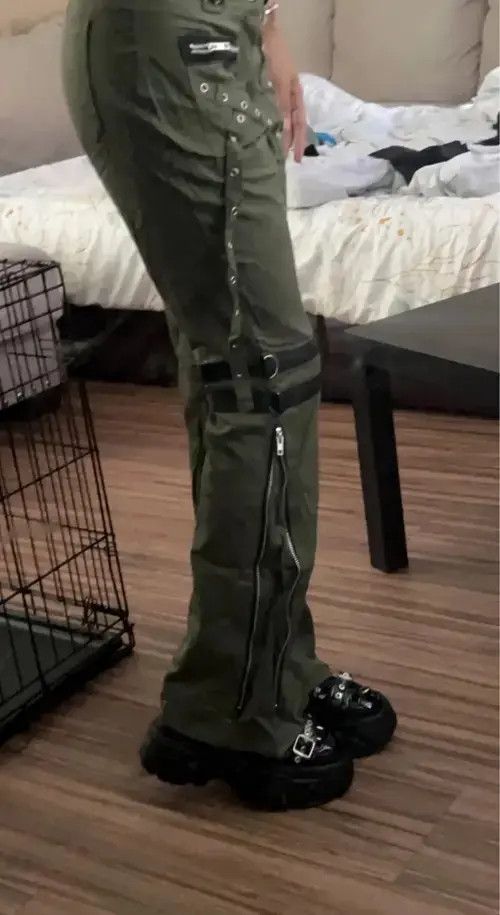 Indigo Bag Gothic Punk Baggy Trousers Bandage Size 28" / US 6 / IT 42 - 4 Thumbnail