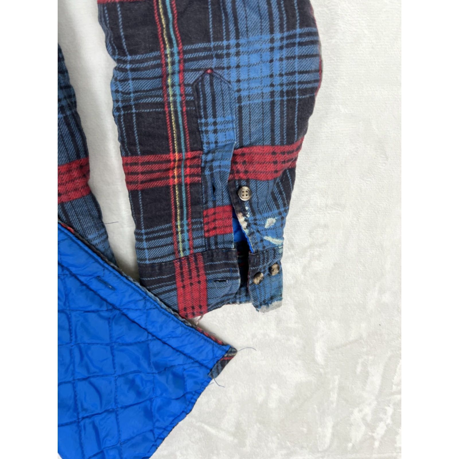 Vintage VINTAGE Saugatuck Dry Goods Jacket Mens Large Blue Plaid Quilted Flannel Lined Size US L / EU 52-54 / 3 - 4 Thumbnail