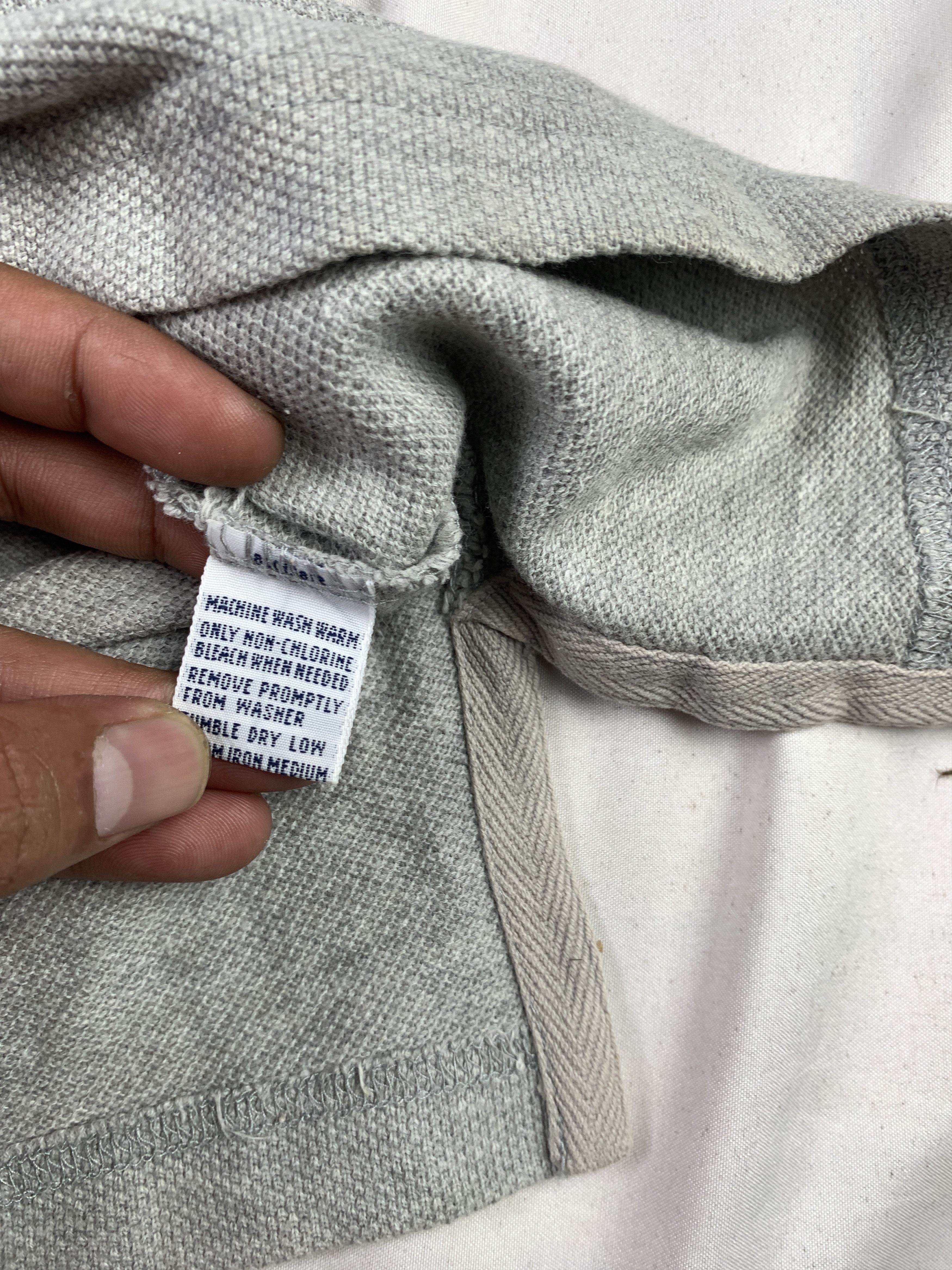 Polo Ralph Lauren 2000s Polo Sport Gray Stripes Zip Polo (Fit L) Size US M / EU 48-50 / 2 - 7 Thumbnail