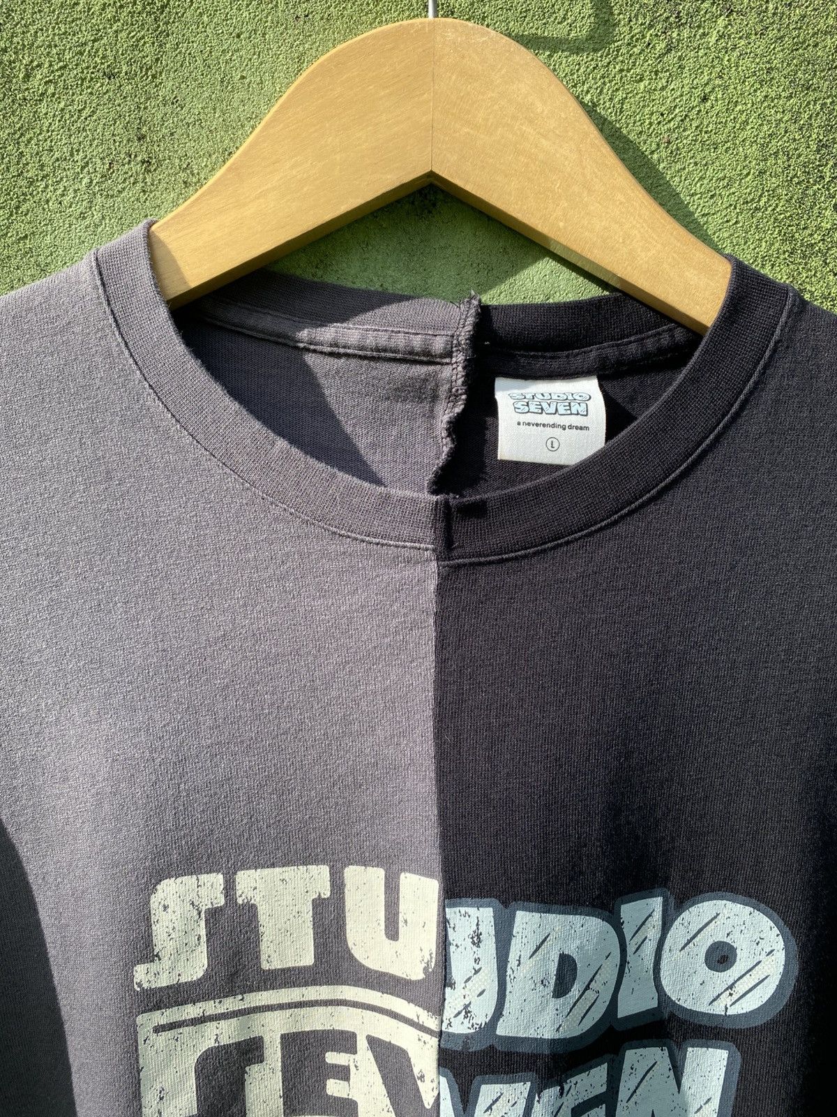 Studio Seven Studio Seven Split Tee Two-Tone Streetwear Essential Japan Size US L / EU 52-54 / 3 - 2 Thumbnail