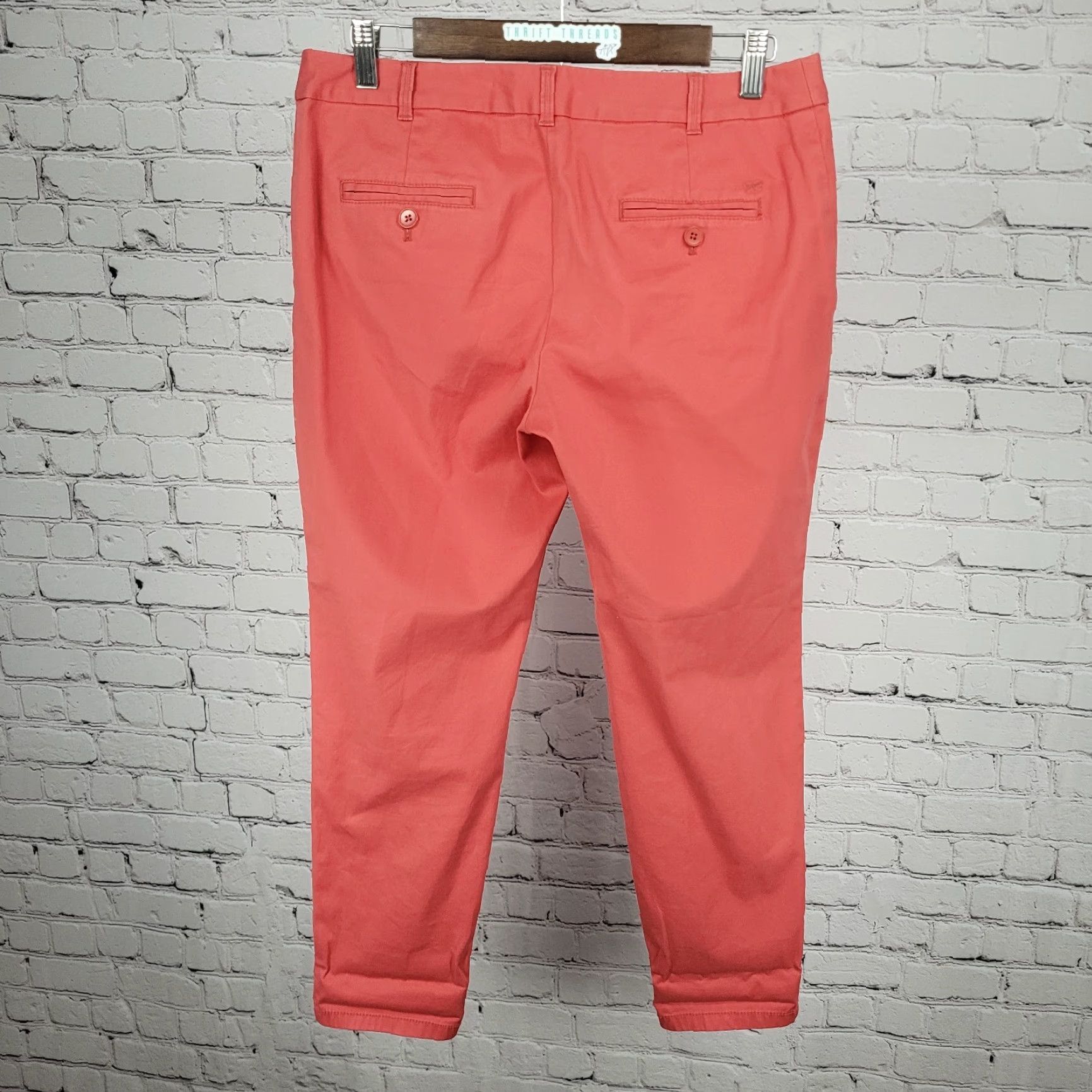 Talbots Talbots The Weekender Cotton Stretch Mid Rise Chino Pants 6P 31x27 Orange Pink Size 28" / US 6 / IT 42 - 2 Thumbnail