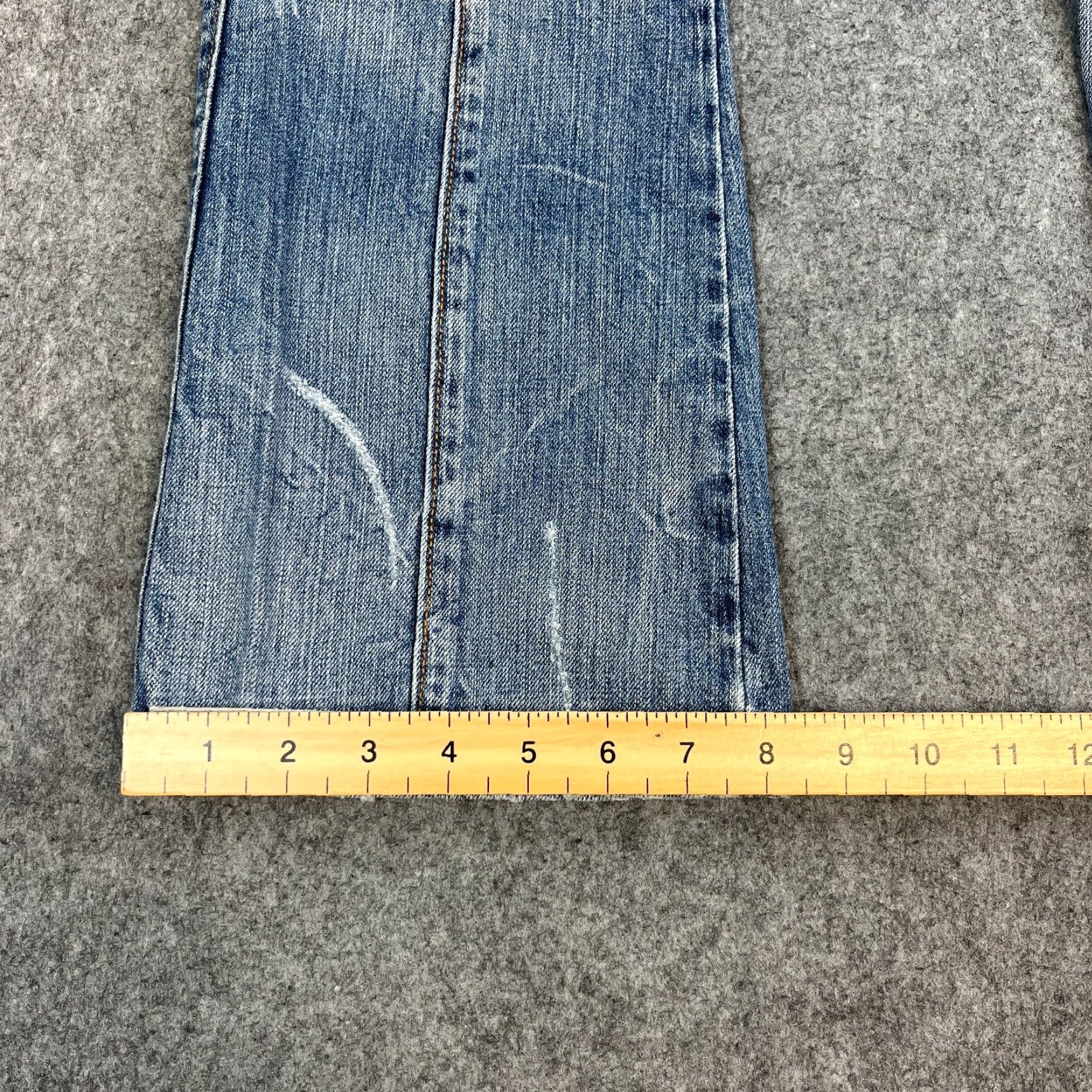 Dolce & Gabbana VINTAGE Dolce&Gabbana Jeans Bootcut Flare 24 32 UK 6 Low Rise Panel 5-Pocket Denim Blue Womens Jeans Size 28" / US 6 / IT 42 - 3 Thumbnail