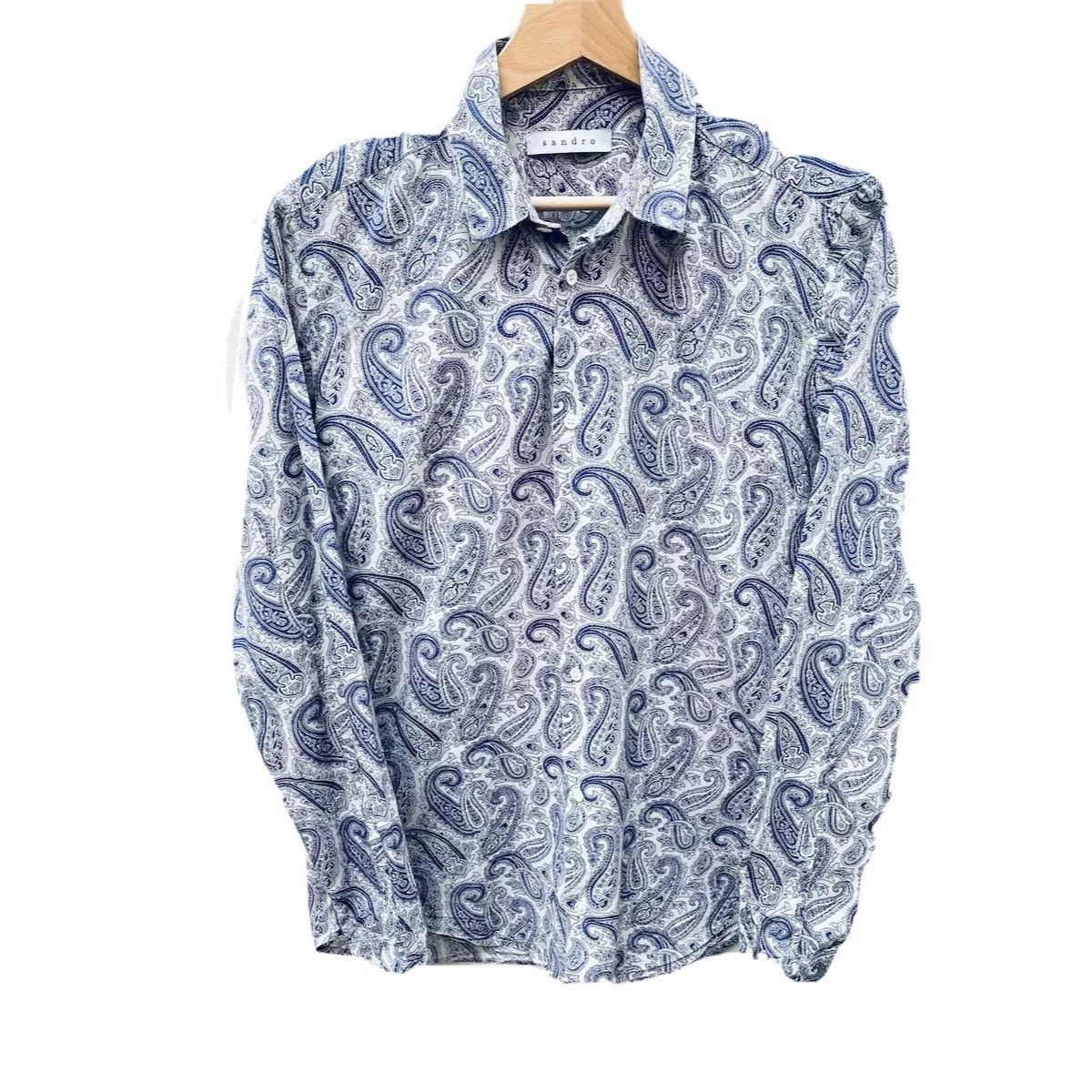 Sandro Paisley Blue shirt Size US S / EU 44-46 / 1 - 1 Thumbnail