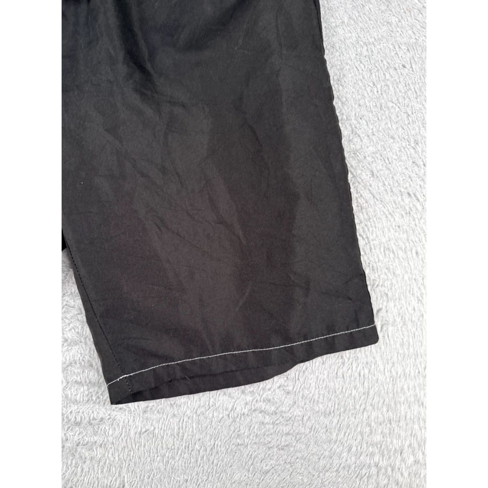 Vintage VINTAGE Unbranded Swim Trunks Mens Medium Black Pattern Solid 100% Polyester Beach Pool Lined Drawstring Size US 31 - 2 Thumbnail