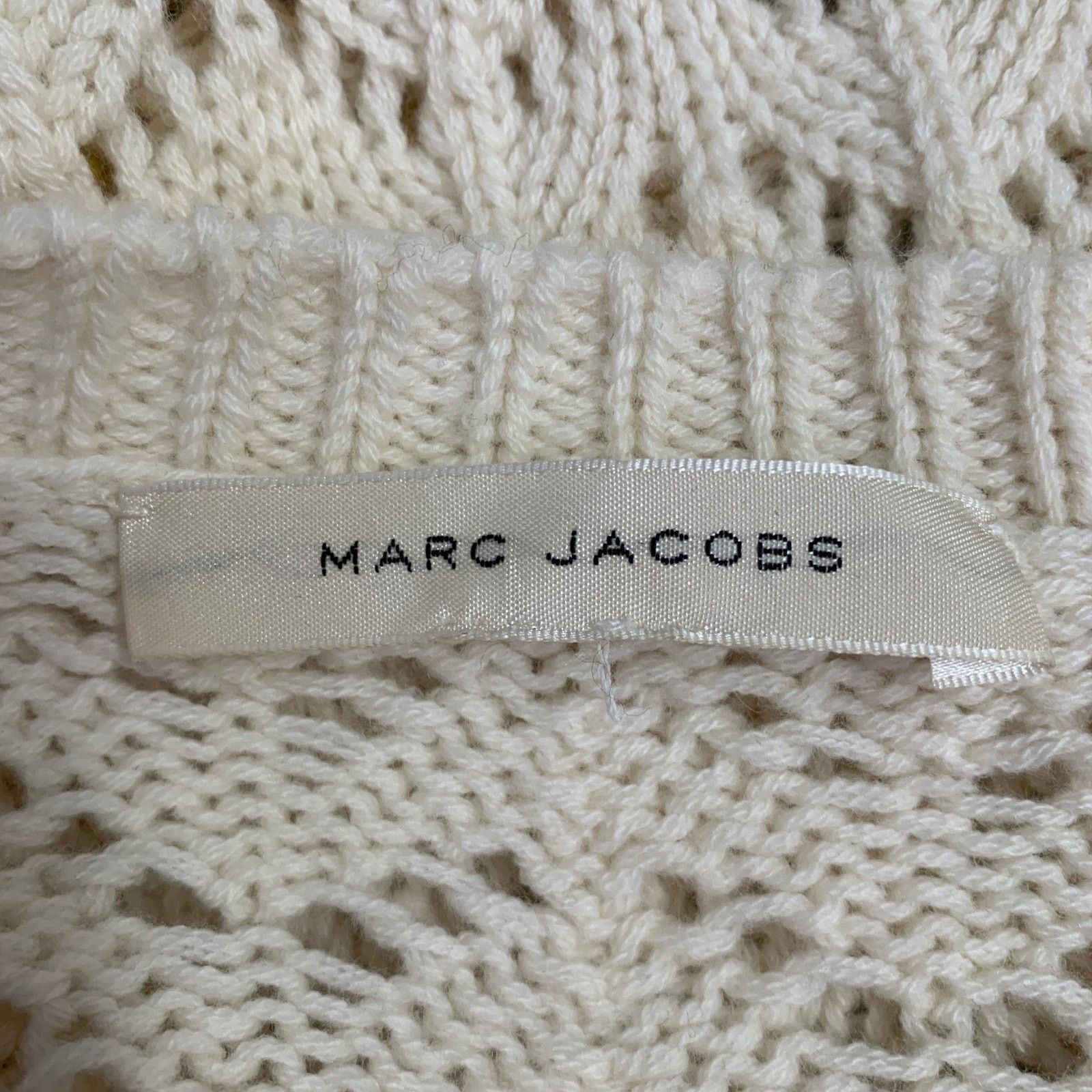 Marc Jacobs MARC JACOBS Size M Cream Gold Wool Cashmere Payettes Sweater Size M / US 6-8 / IT 42-44 - 6 Thumbnail