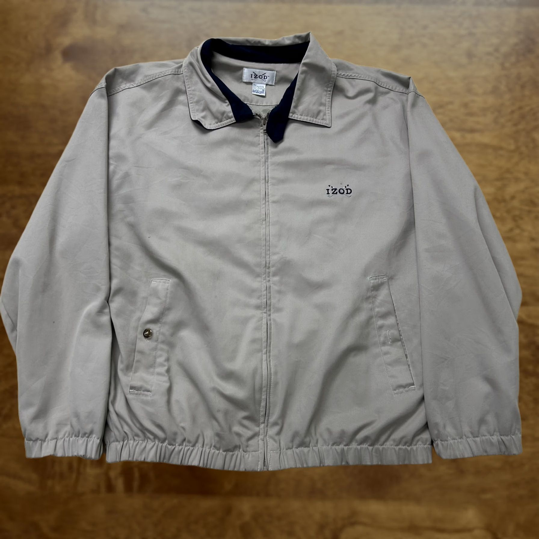 Izod IZOD Jacket Mens Medium Beige Microfiber Bomber Full Zip Golf Elastic Waist Size US M / EU 48-50 / 2 - 1 Thumbnail
