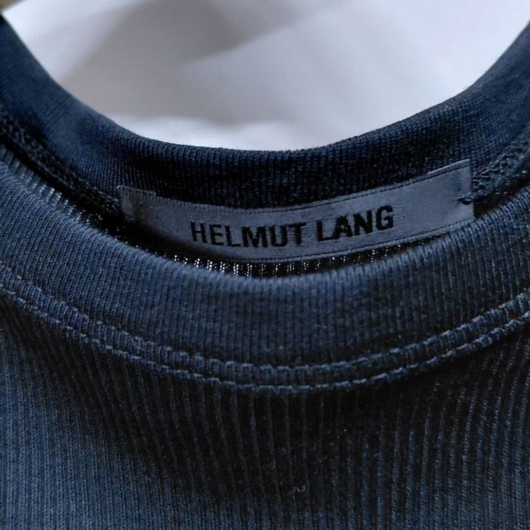 Helmut Lang Helmut Lang H1HW505 Black Ruched Long Sleeve Top Solid Knit Women Size S Size S / US 4 / IT 40 - 4 Thumbnail