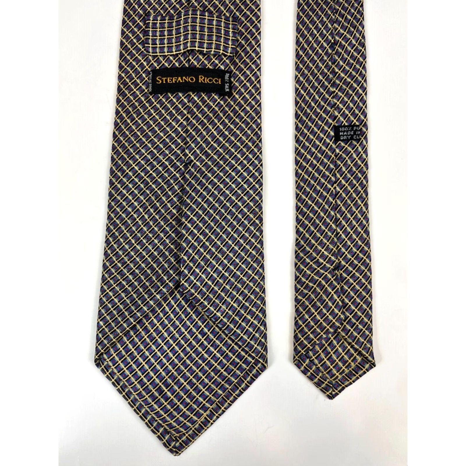 Stefano Ricci VINTAGE Men's Stefano Ricci Silk Tie Check Floral Holographic Made in Italy Size ONE SIZE - 7 Thumbnail