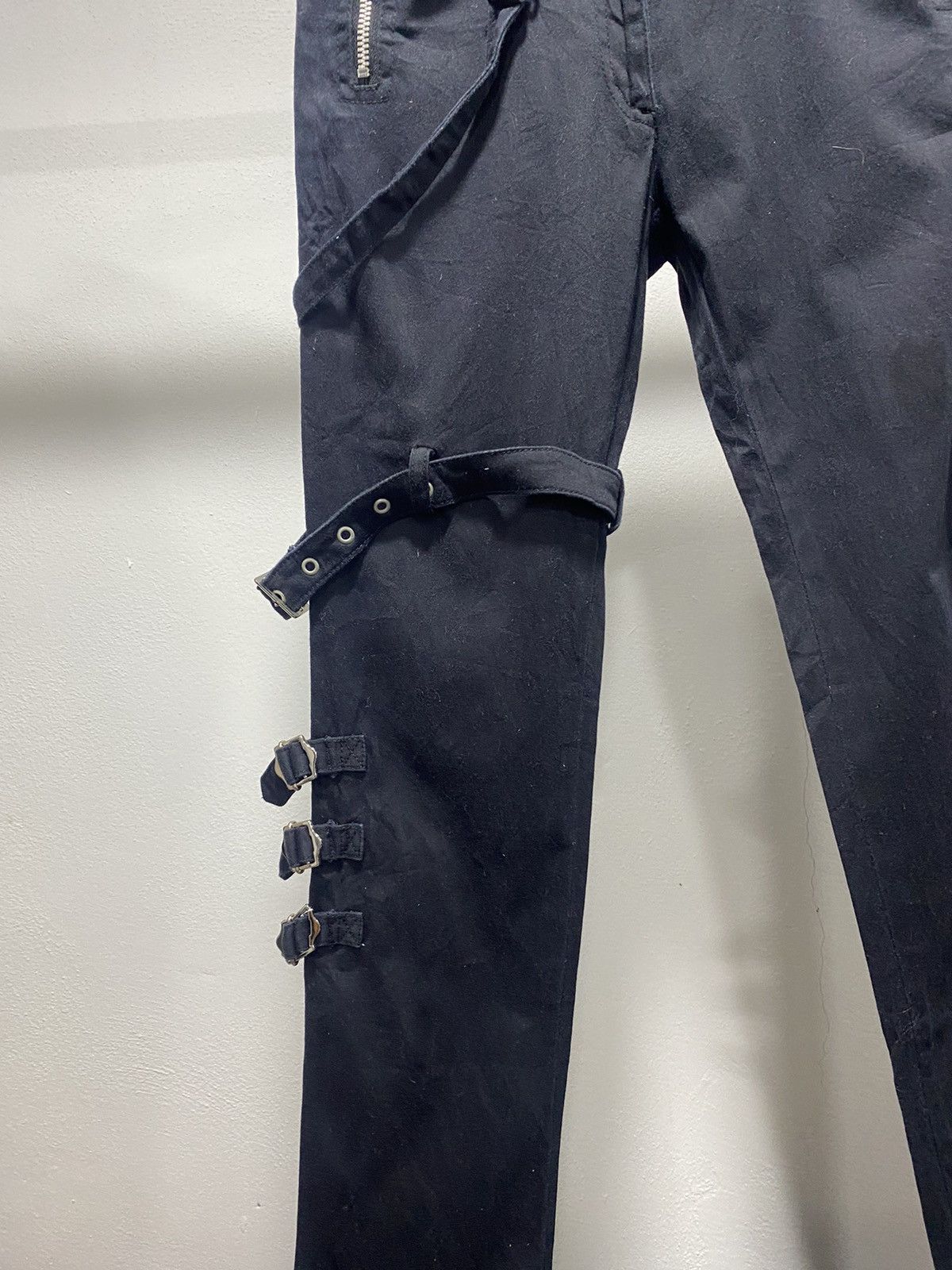 Japanese Brand Sick☠️ Corvo Bianco Flare Bondage Punk Grunge Lgb Gothic Size US 26 / EU 42 - 4 Thumbnail