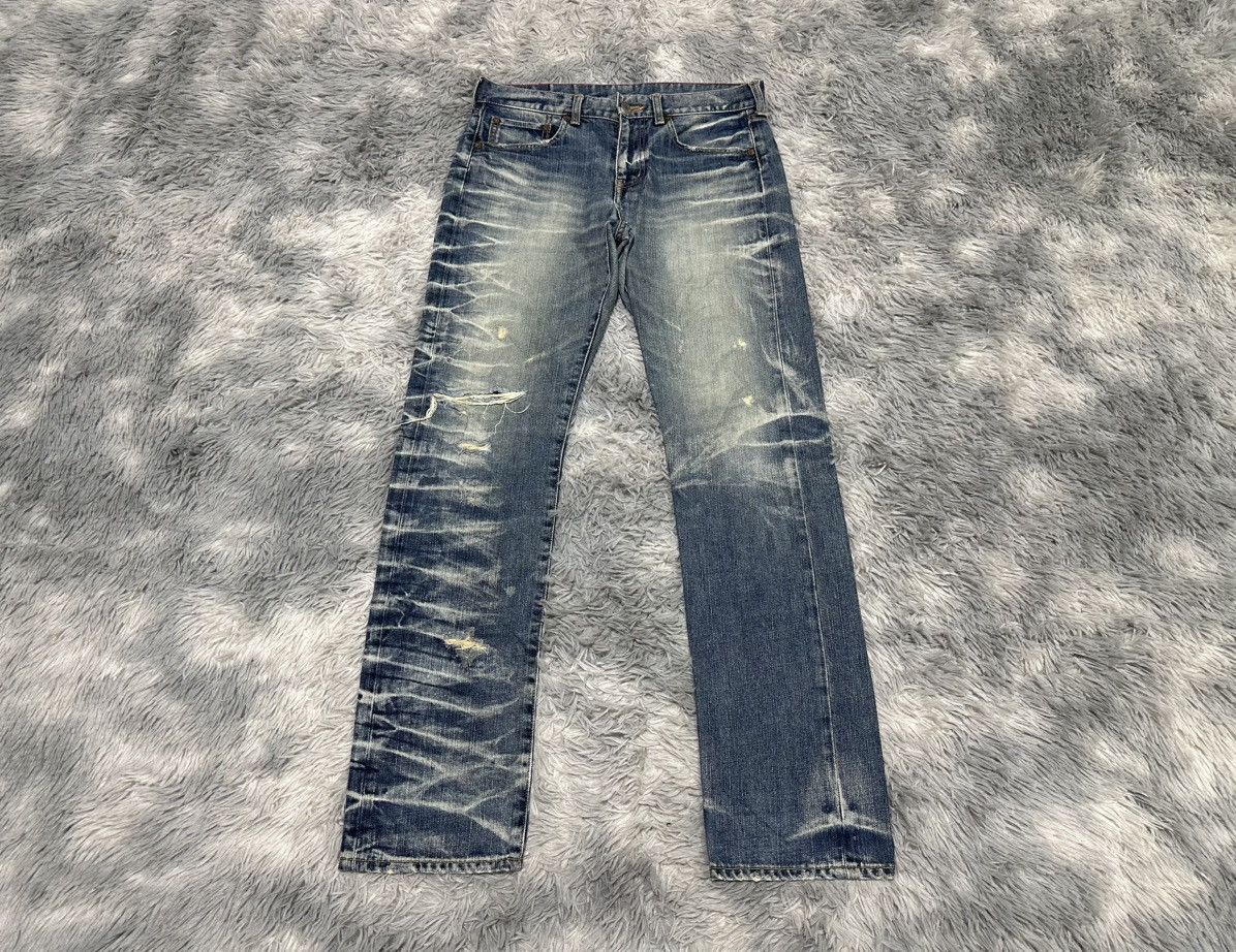 Japanese Brand 🔥Y2K Soul Of Freedom Made In Heaven Whisker Denim Size US 32 / EU 48 - 1 Thumbnail