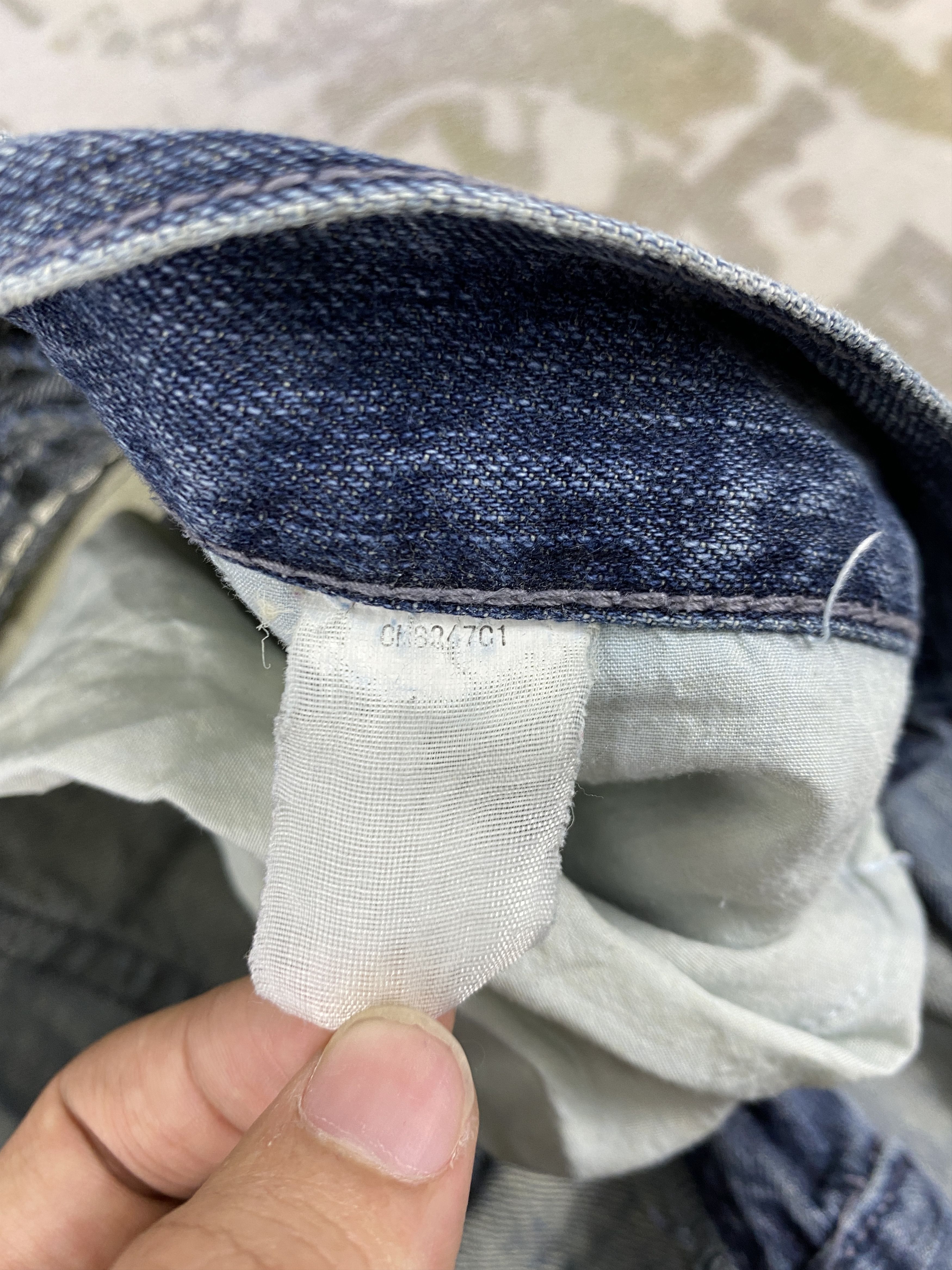If Six Was Nine Distressed Blue Vintage Oririn 37x31.5 Denim- JN3640 Size US 37 - 8 Thumbnail