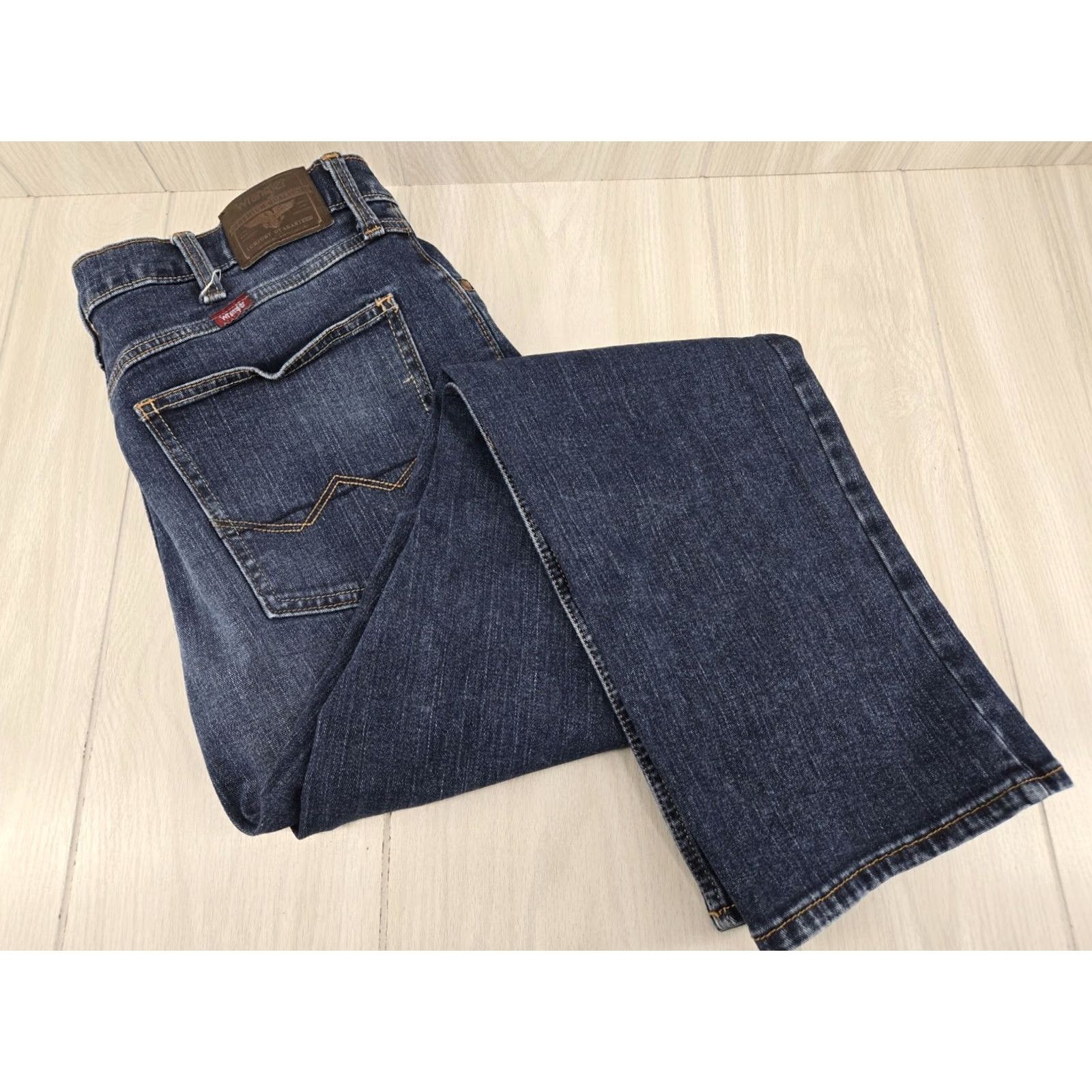 Wrangler Wrangler Jeans Straight Fit Men’s Blue Premium Denim Size 36x29 Regular Five Star Premium Denim Cowboy Theme Mens Size US 36 / EU 52 - 2 Thumbnail