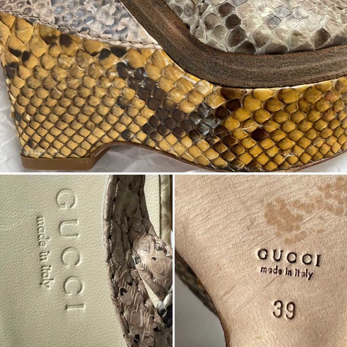 Gucci Gucci Kotao Wedge Sandals Size US 9 / IT 39 - 10 Thumbnail