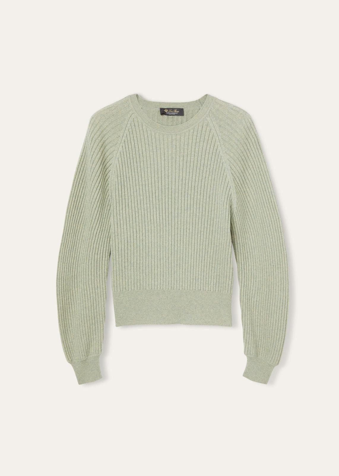 Loro Piana o1srvl11e0125 FAN6270 Lago Sirio Sweater in Mint Green Size S / US 4 / IT 40 - 1 Thumbnail