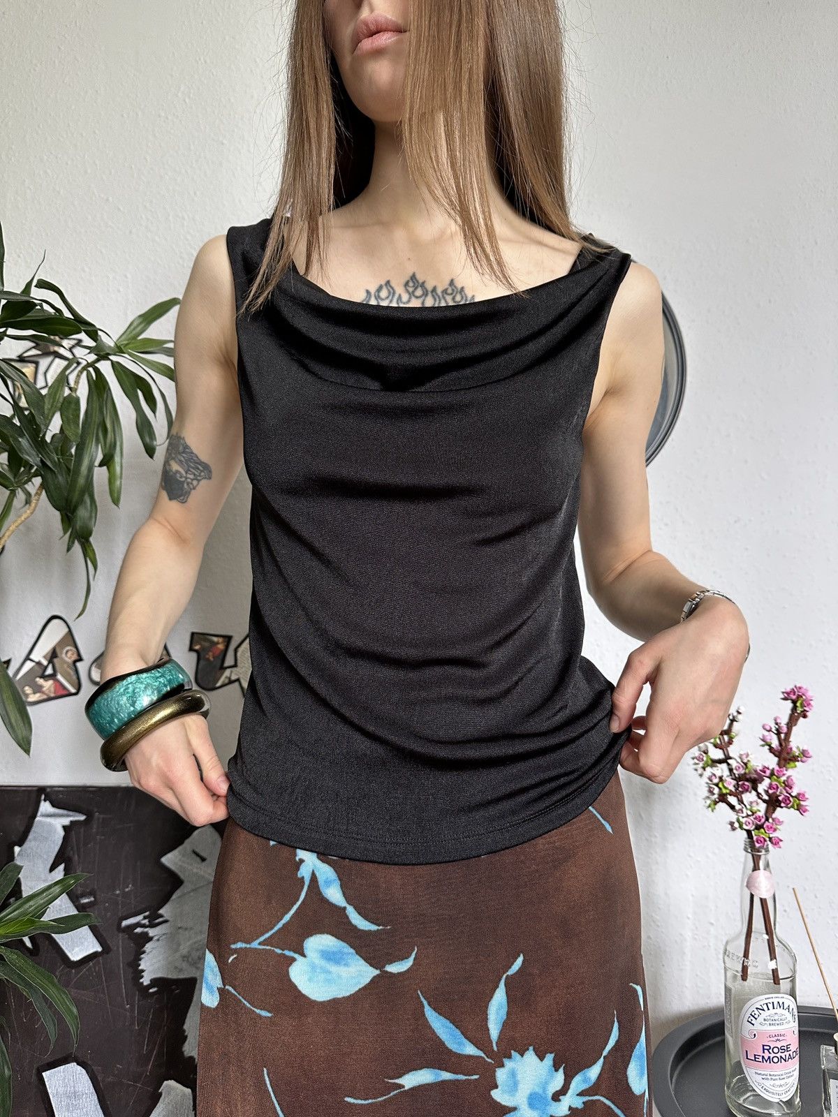 Japanese Brand × Seditionaries Office Siren Cowl Sexy Draped Formal Top Sade Style Size ONE SIZE - 1 Thumbnail