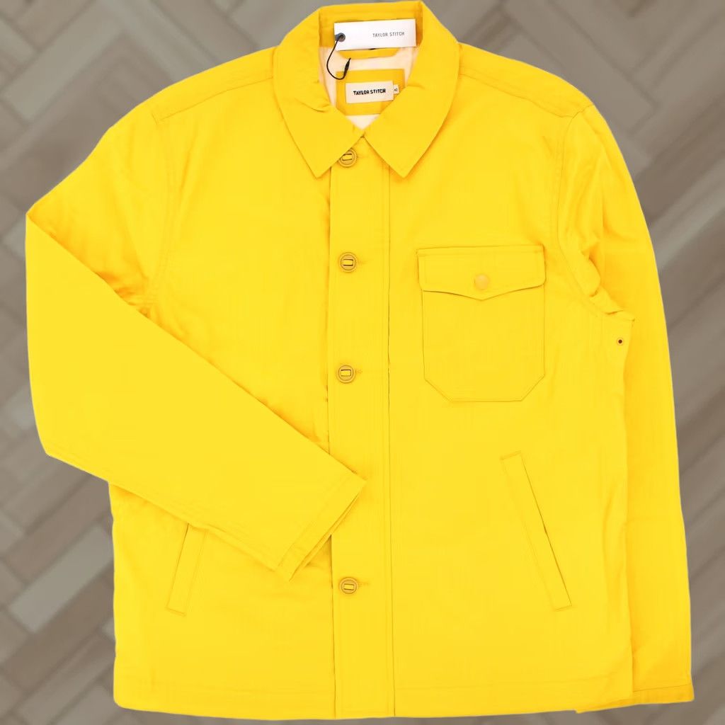 Taylor Stitch Taylor Stitch Men's Watts Jacket Waxed Cotton All Season Coat Large MSRP 268 Jacket Men L Yellow Waxed Organic Cotton All Seasons Military Style 90s? Size US L / EU 52-54 / 3 - 1 Thumbnail