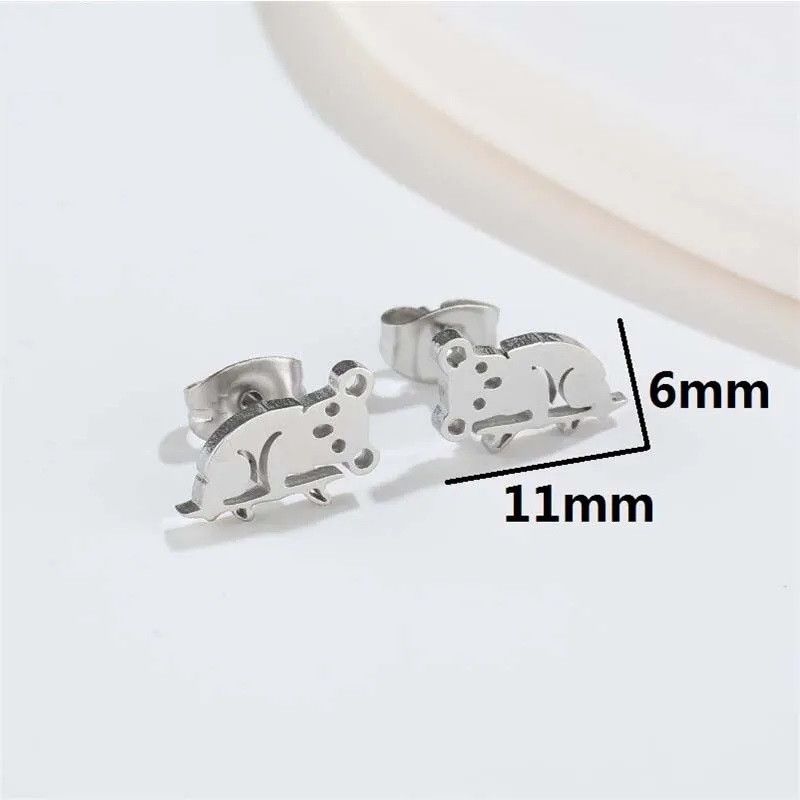 Jewelry Koala Mini Stud Earrings Charm Earring Gift Size ONE SIZE - 2 Thumbnail