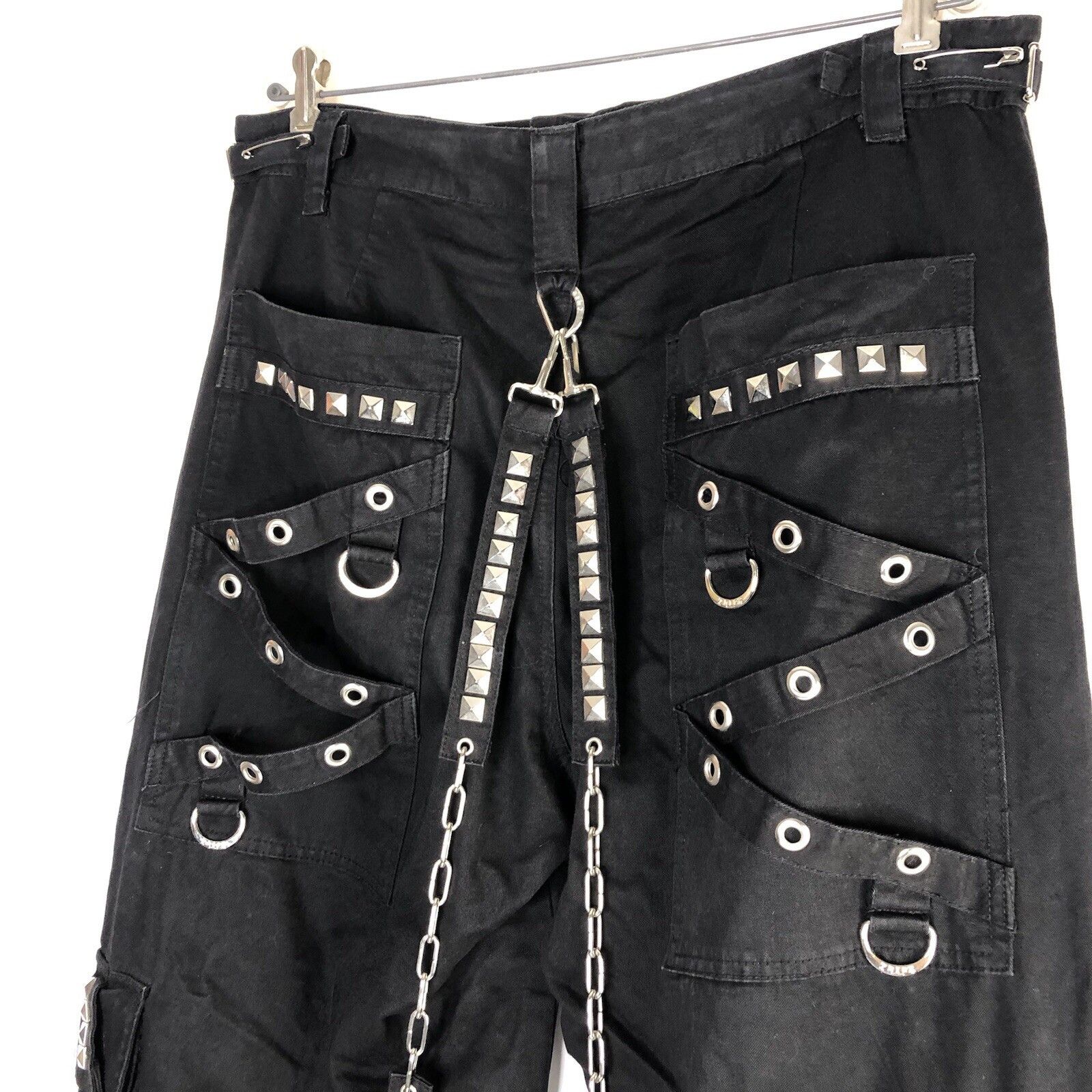 Tripp NYC Tripp NYC Y2K Baggy Bondage Black Pants L Goth Skate Grunge Size US 36 / EU 52 - 9 Thumbnail