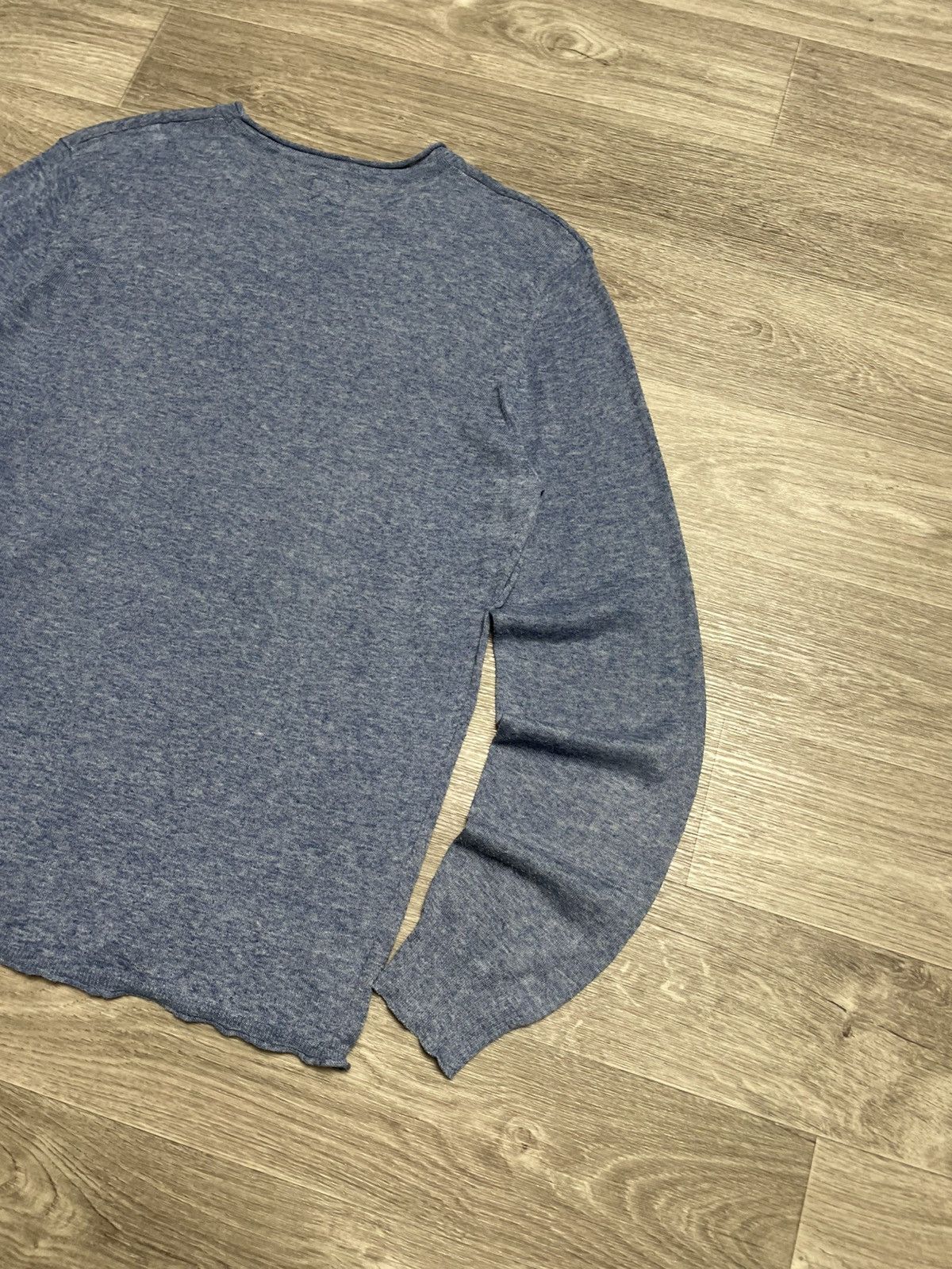 C.P. Company C.P. Company Linen Blend Long Sleeve Sweater Blue Size US L / EU 52-54 / 3 - 20 Thumbnail